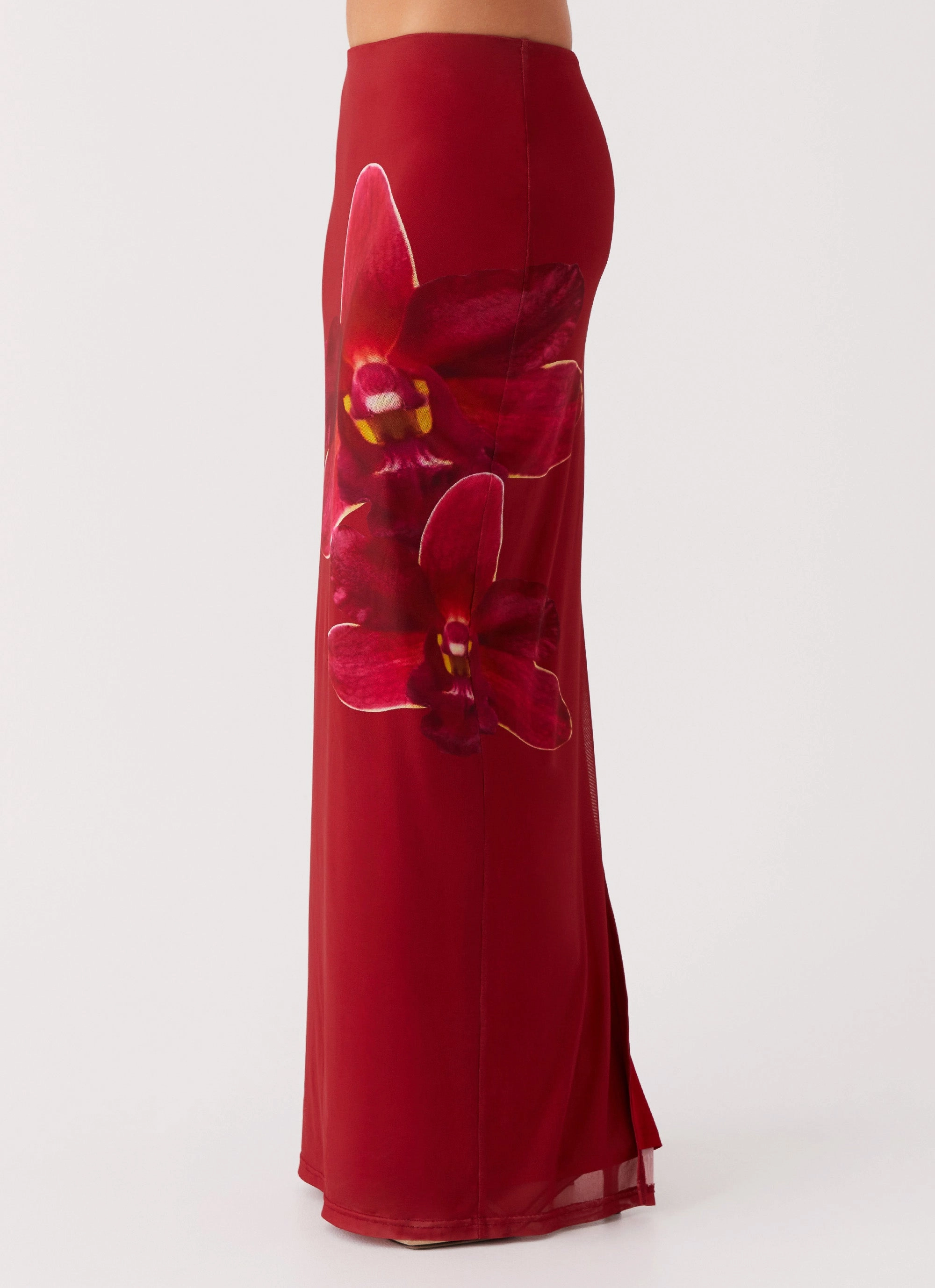 Waiting For Dawn Mesh Maxi Skirt - Rosa Casual Core