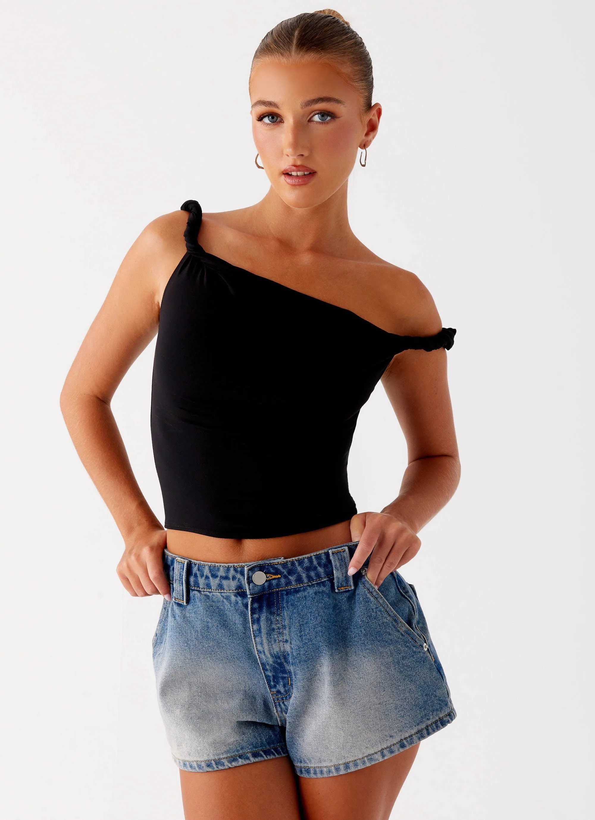 Vintage Wash Frida Denim Shorts - Vintage Wash Blue