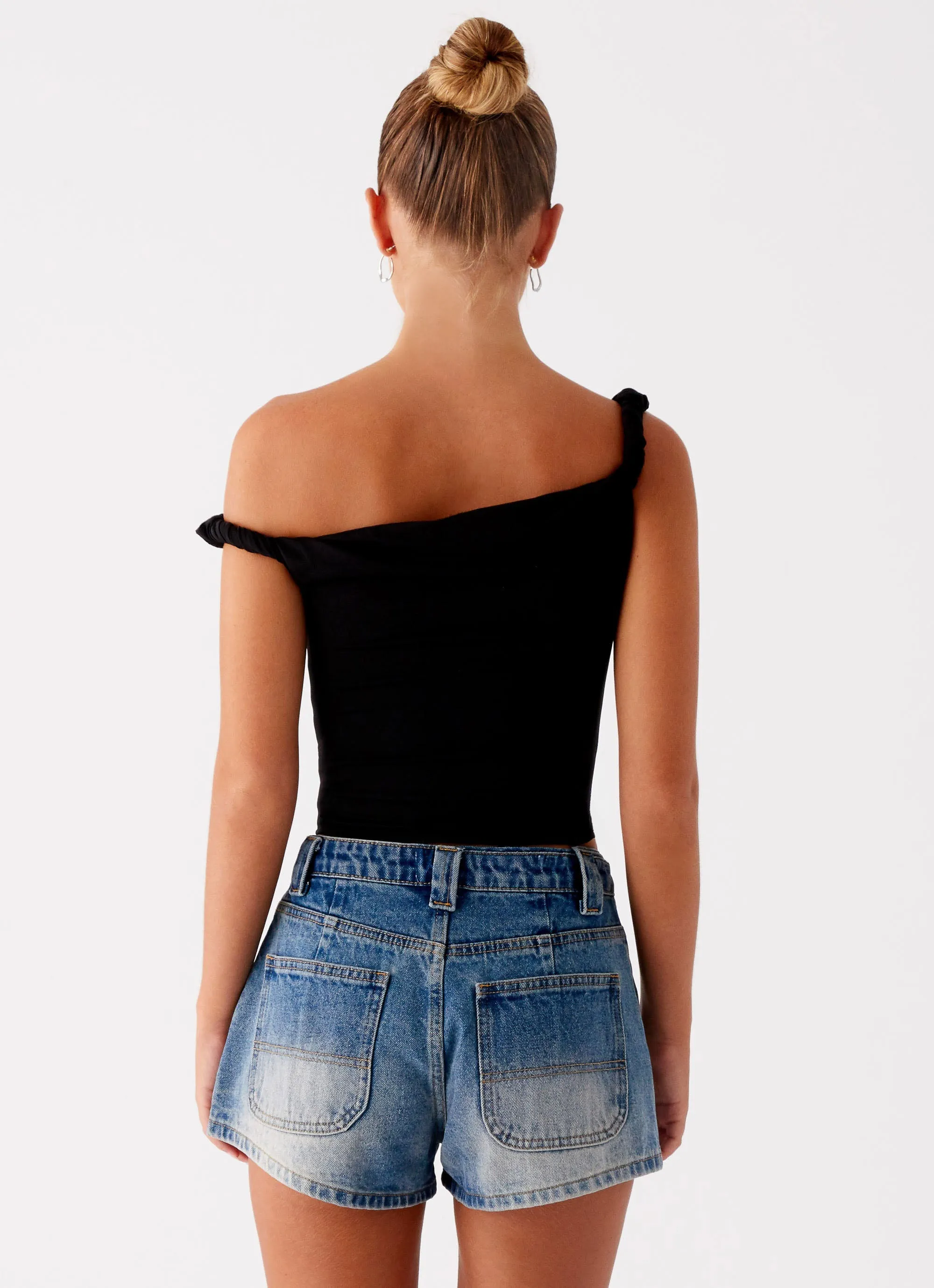 Common Wear Frida Denim Shorts - Vintage Wash Blue