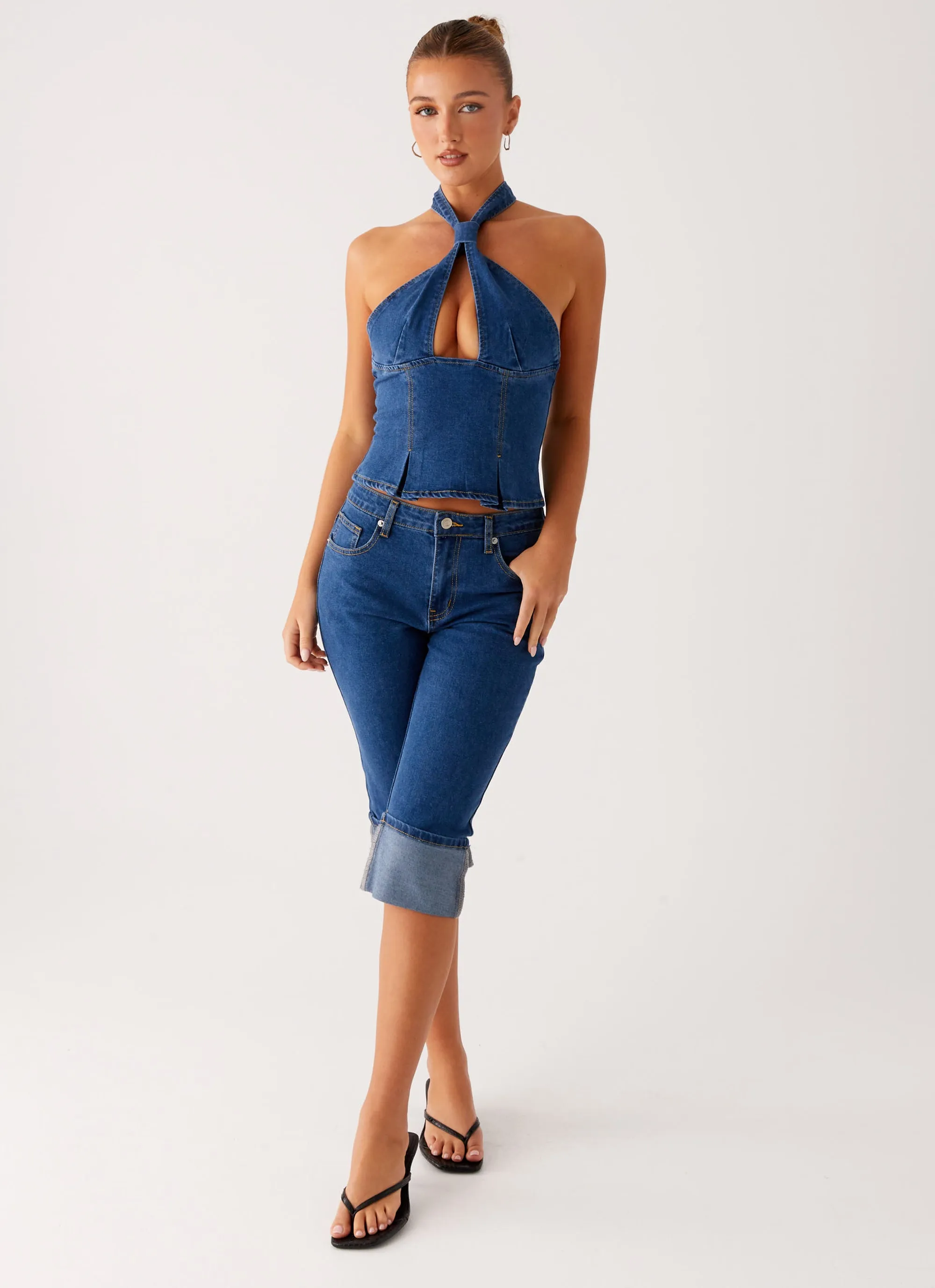 Urban Ready Saylor Denim Capri Jeans - Indigo