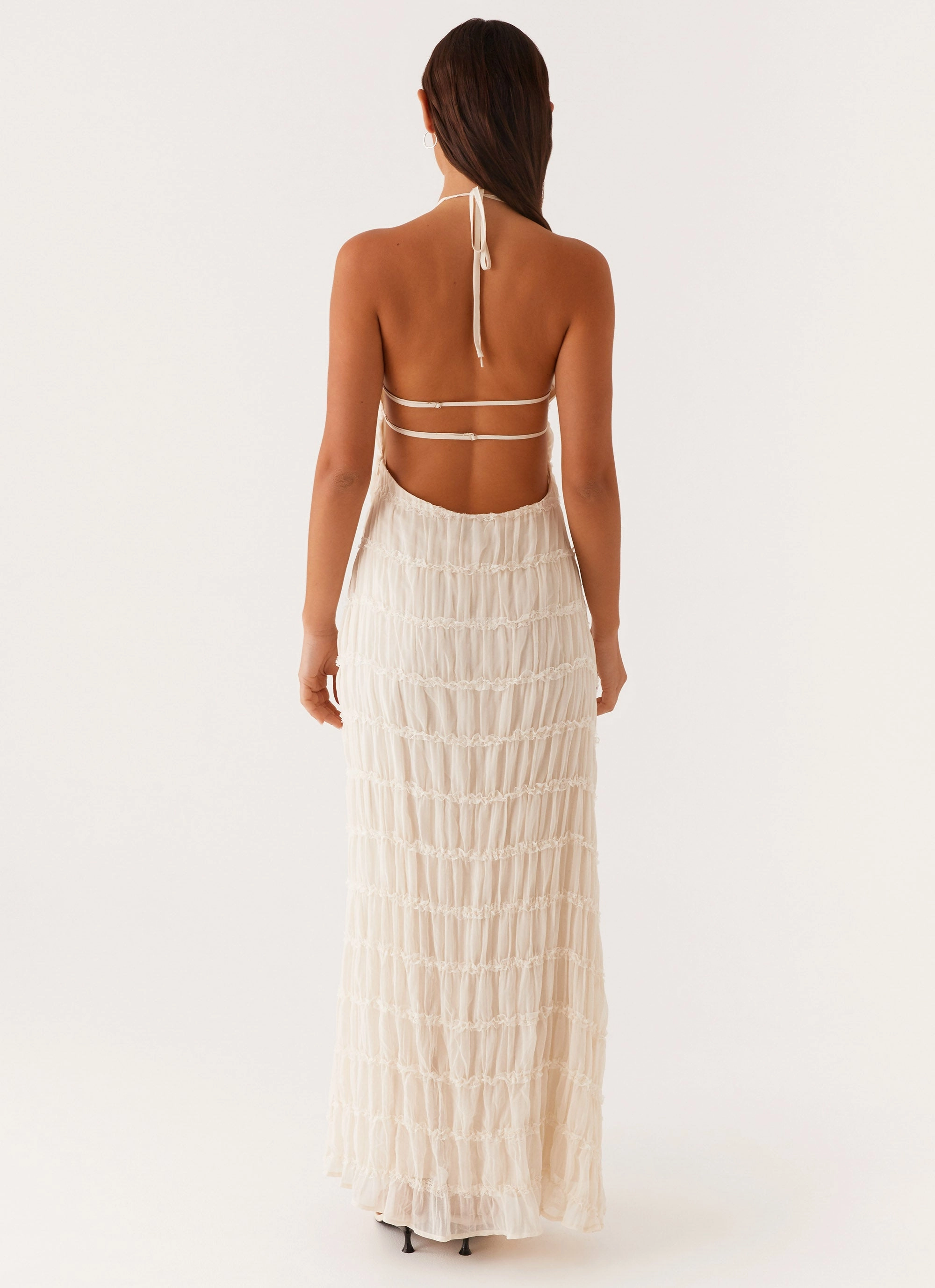 Aullie Maxi Dress - Ivory Evening Classic