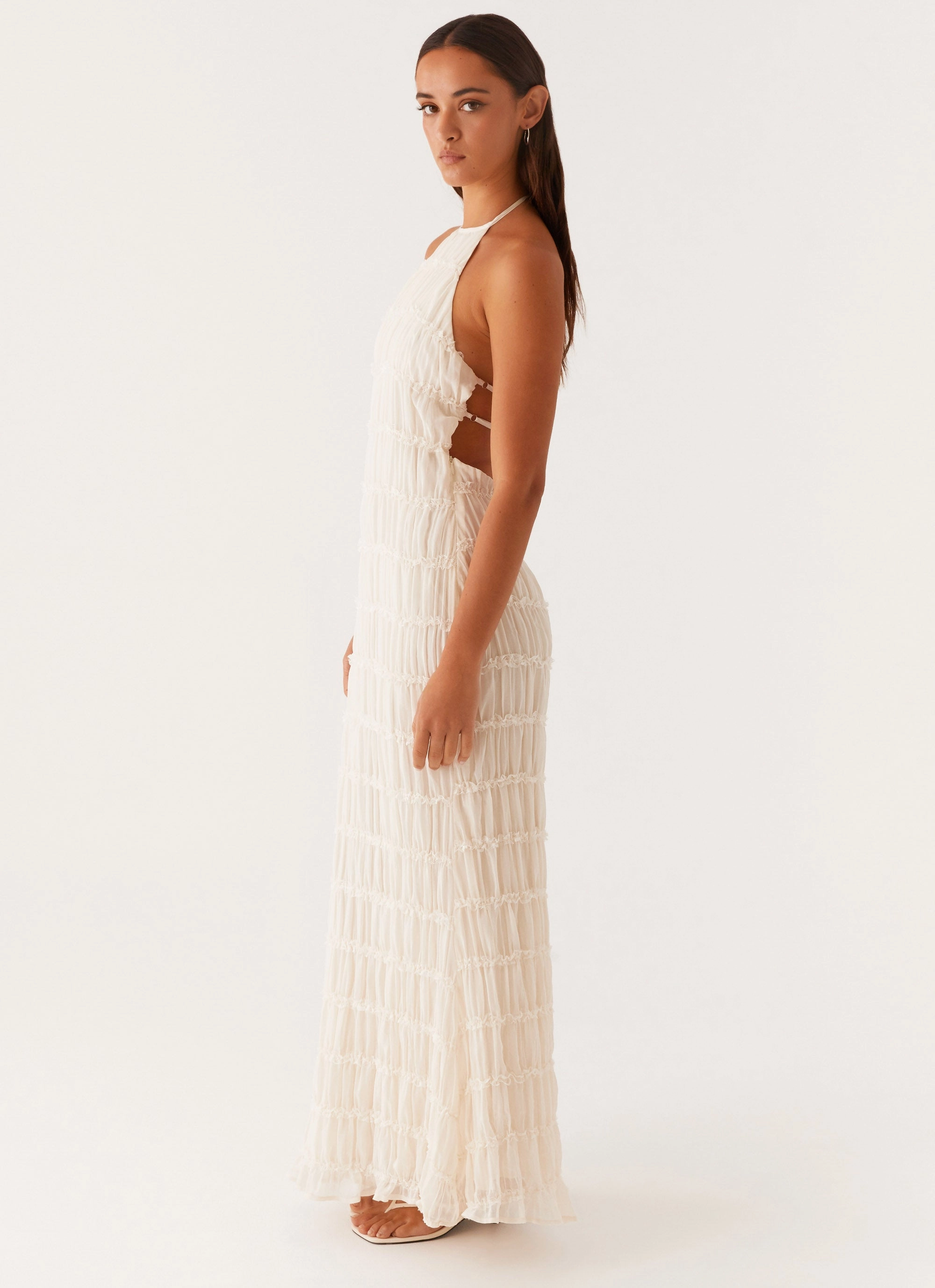 Aullie Maxi Dress - Ivory Dreamy Presence