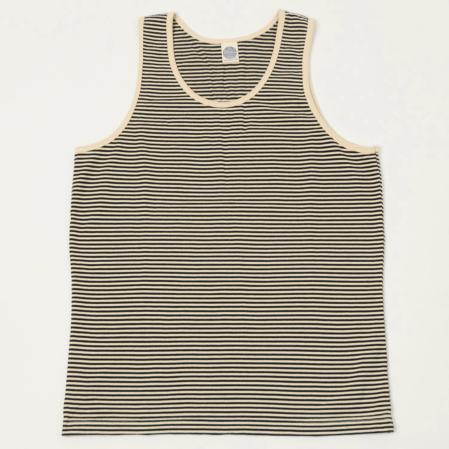 TOYS McCOY 'The Great American Hero' Stripe Tank Top - Ivory/Black Simple Wear