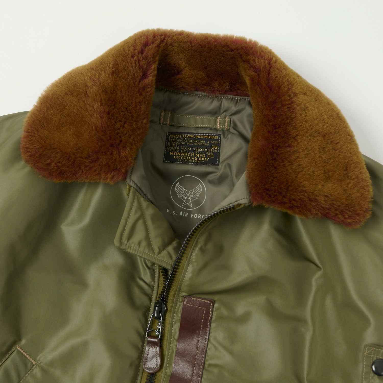 TOYS McCOY 'Type B-15C' Nylon Flight Jacket - Olive Sombrero