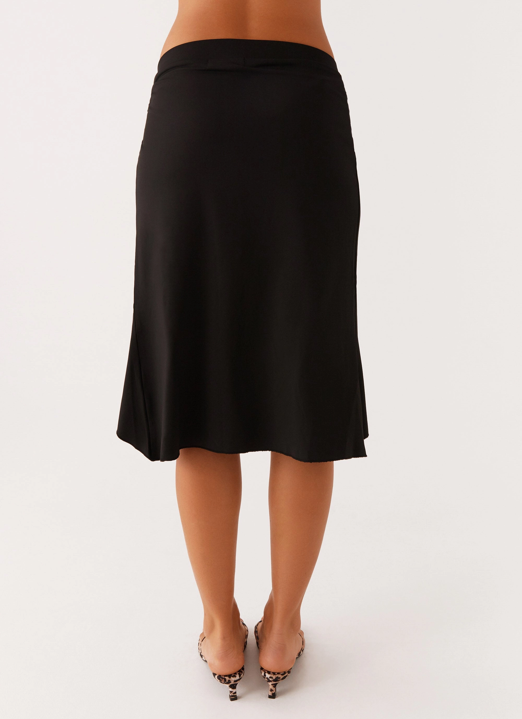 Knit Cool Shes A Lady Midi Skirt - Black