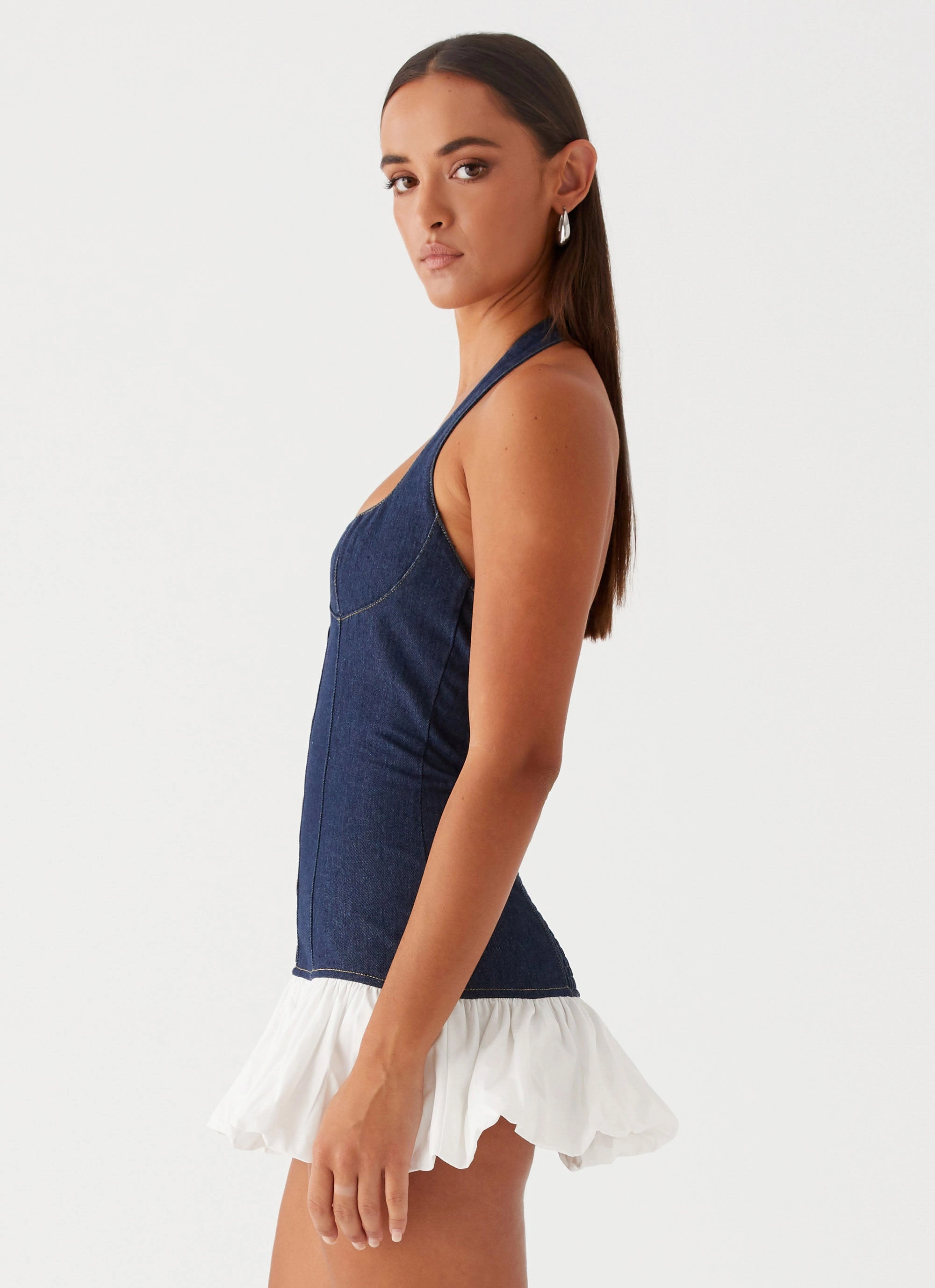 Minimal Comfort Georgina Denim Mini Dress - Blue