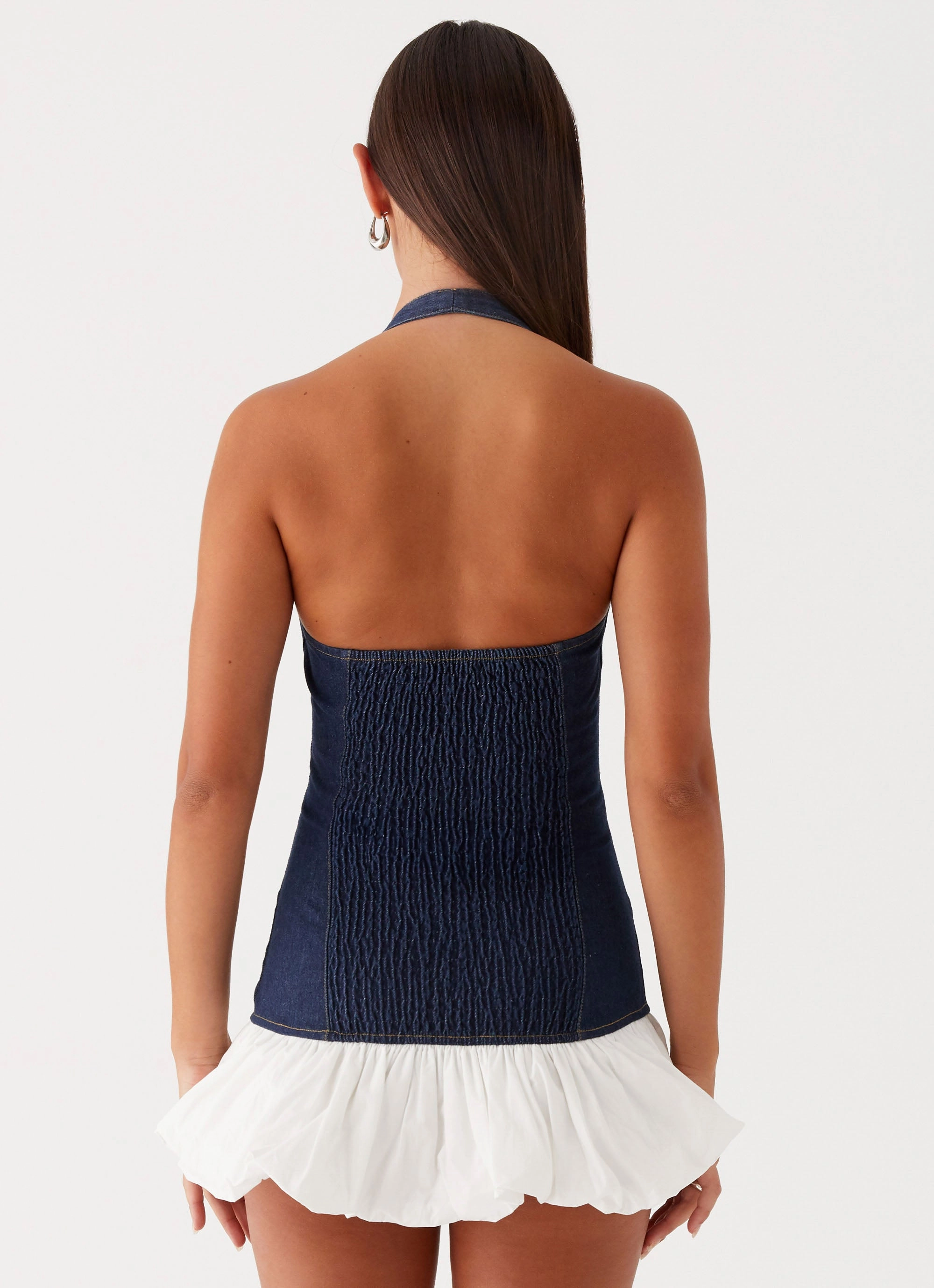 Georgina Denim Mini Dress - Blue Fresh Style