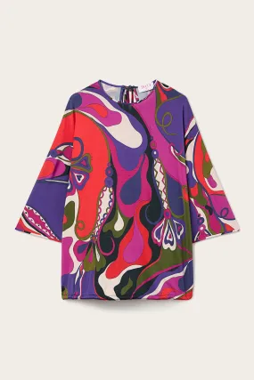 Smart Appearance Orchidee Print Cape Blouse