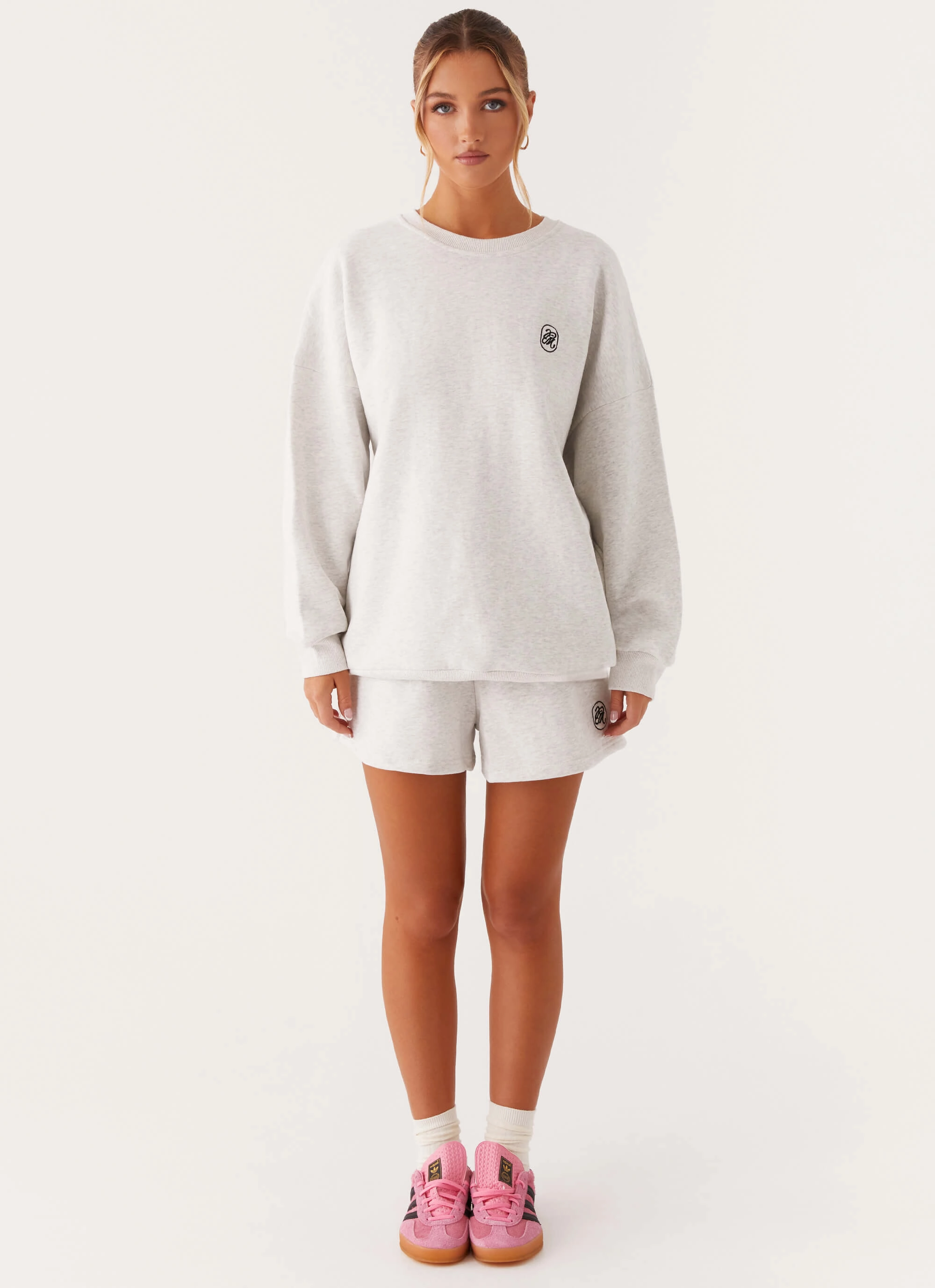 Signature Oversized Sweatshirt - Grey Chic and Stylish