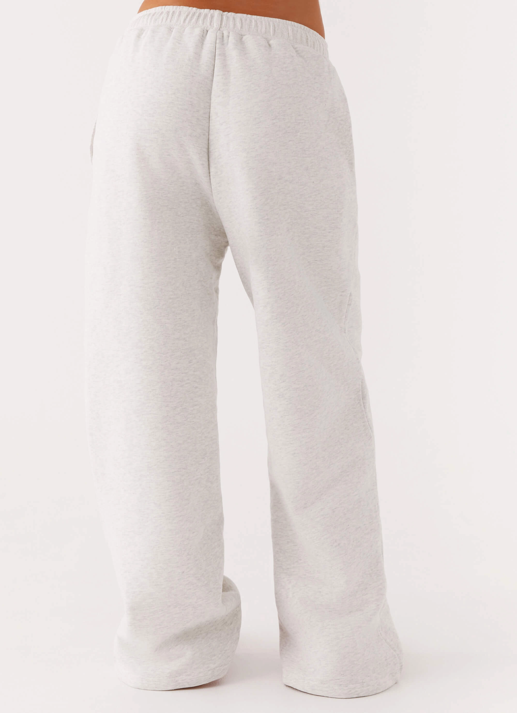 Casual Style Soft Tone Signature Sweatpants - Grey