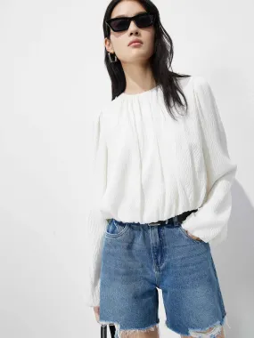 Silk Texture Crop Top Seasonal Fashion