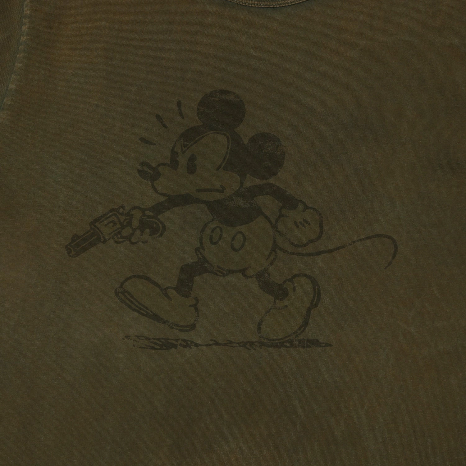 Soft Finish Effortless Design Flea-T 1950s 'Mono Rebel Mickey' T-Shirt - Brown