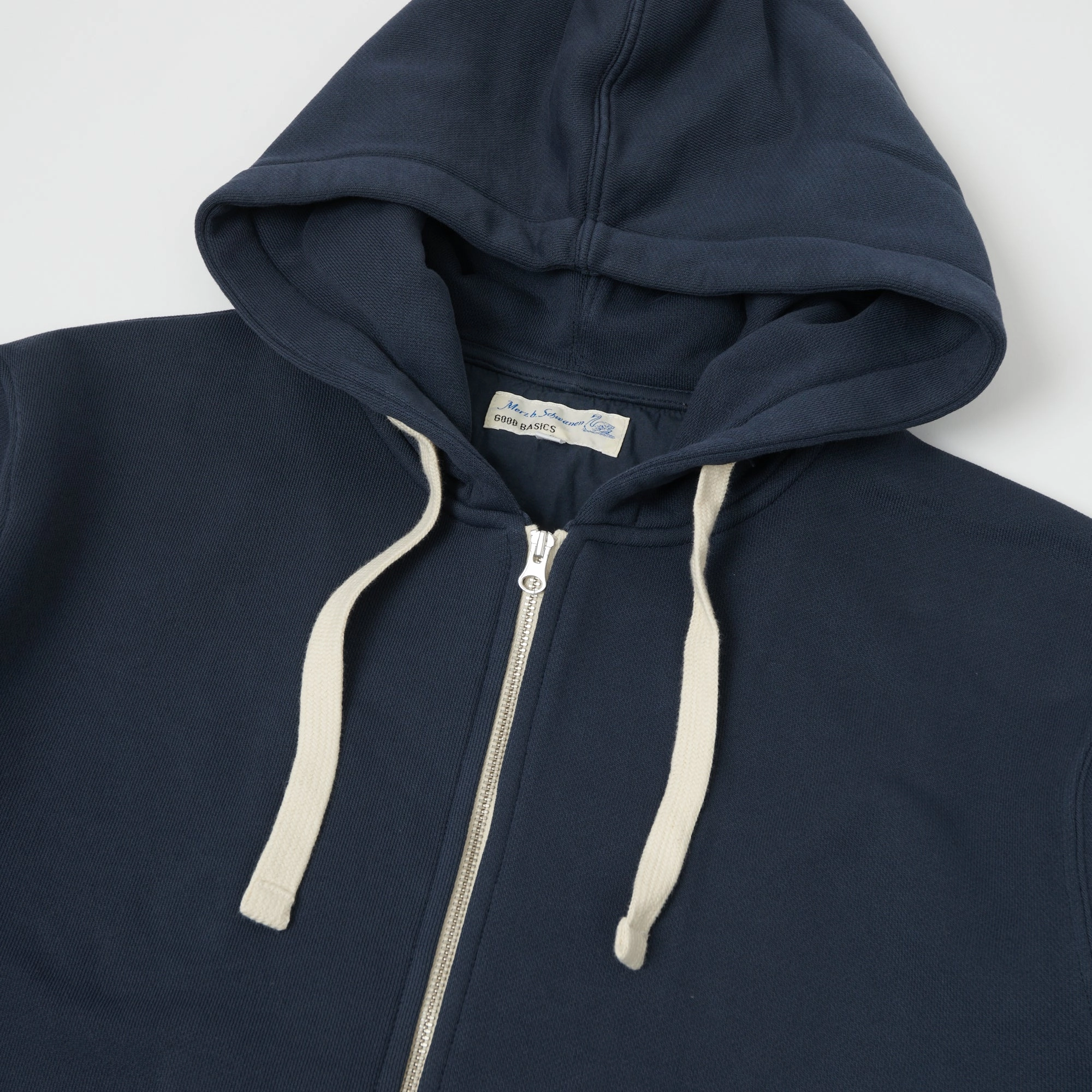 High-quality Merz b. Schwanen 'Good Basics' Full Zip Hoodie - Denim Blue