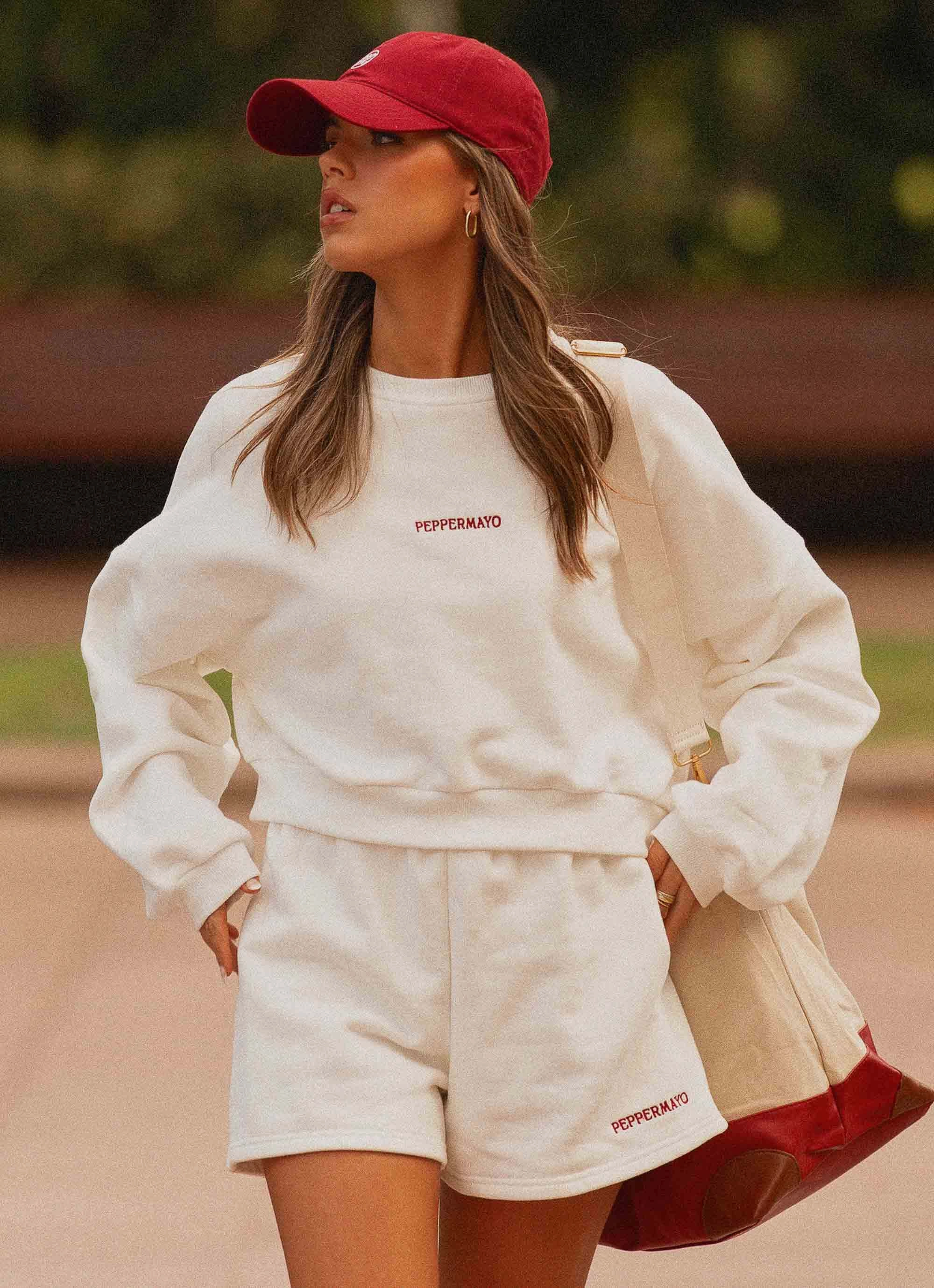 Signature Sweatshorts - Ivory Stylish Touch