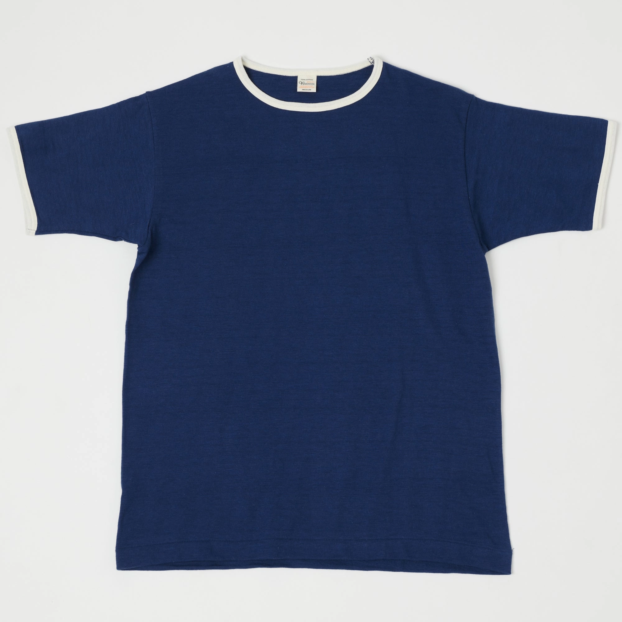 FlexibleCollarOptions Warehouse & Co 4059 Ringer T-Shirt - Navy/Cream