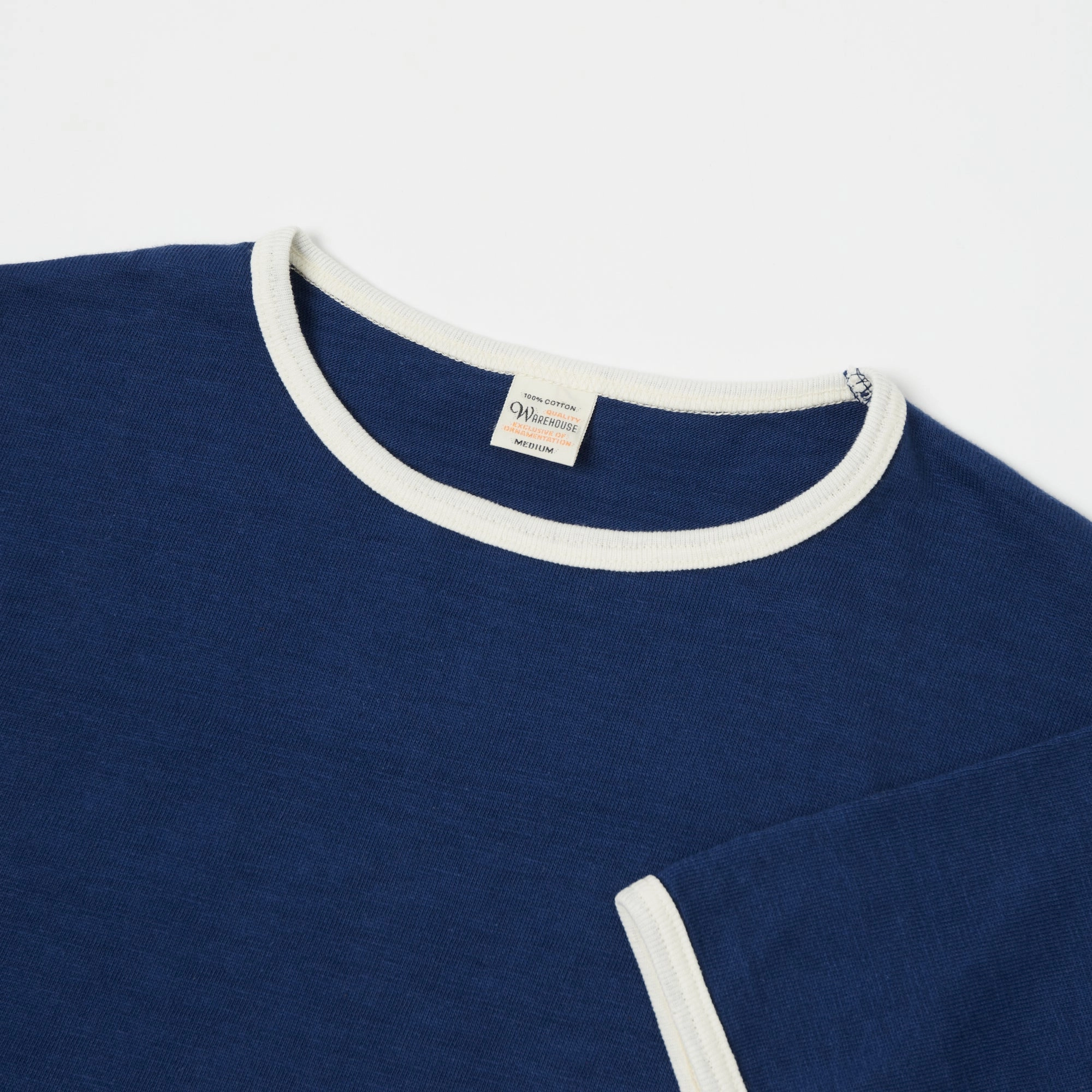Warehouse & Co 4059 Ringer T-Shirt - Navy/Cream Urban Streetwear