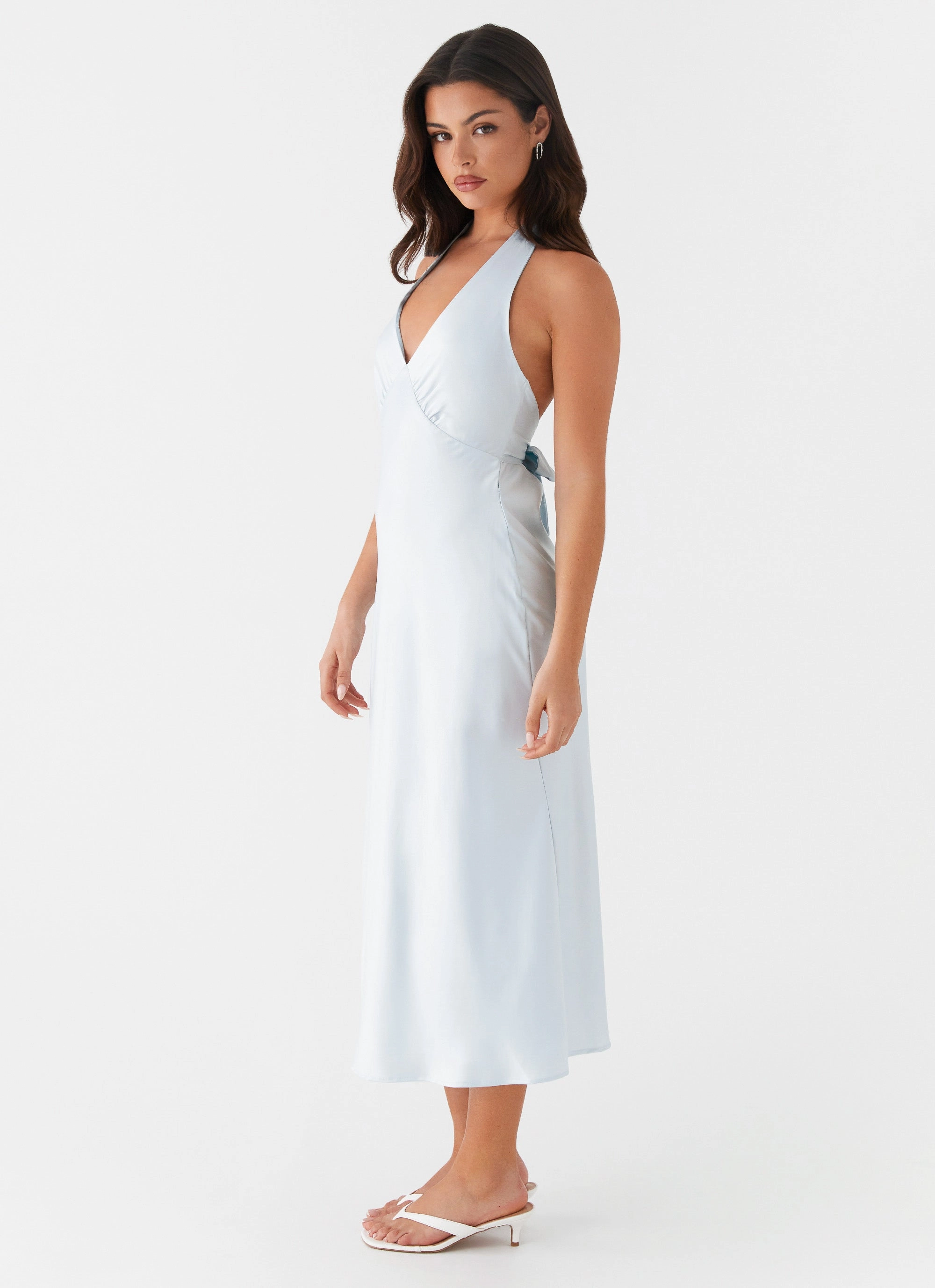 Heavy Hearted Midi Dress - Blue Relax Motion