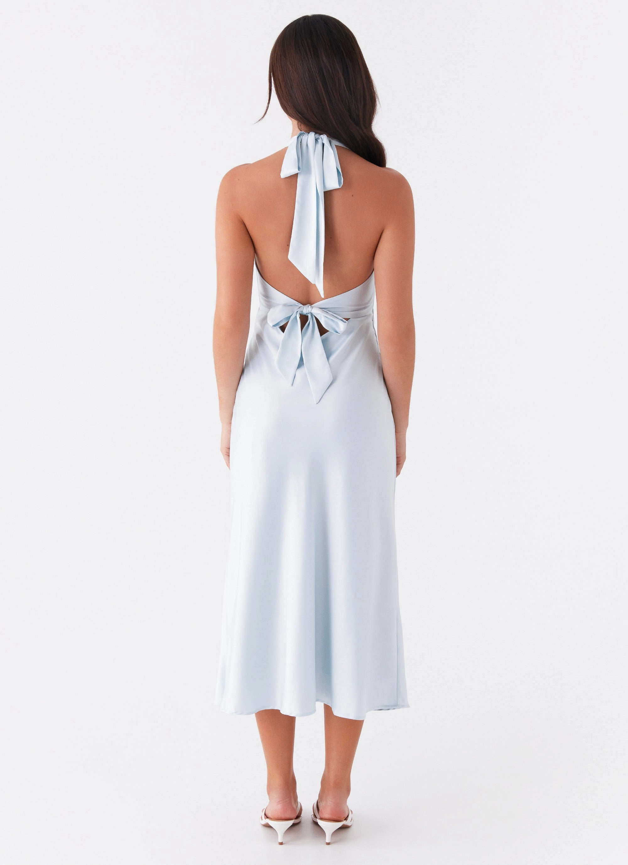 Heavy Hearted Midi Dress - Blue Oversized-Fit Elegant Simplicity