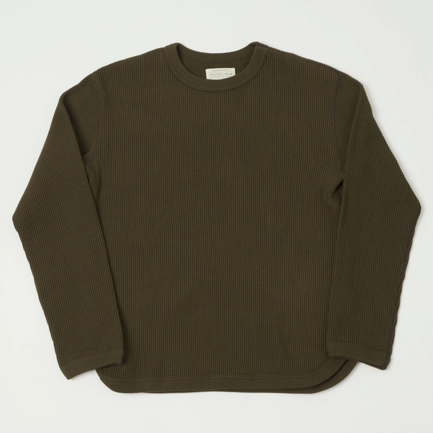 Durable Material Basic Piece Full Count 5964 Heavyweight Waffle T-Shirt - Brown