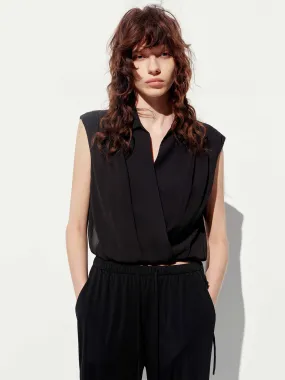 Sleeveless Tie Hem Blouse Beach Wear