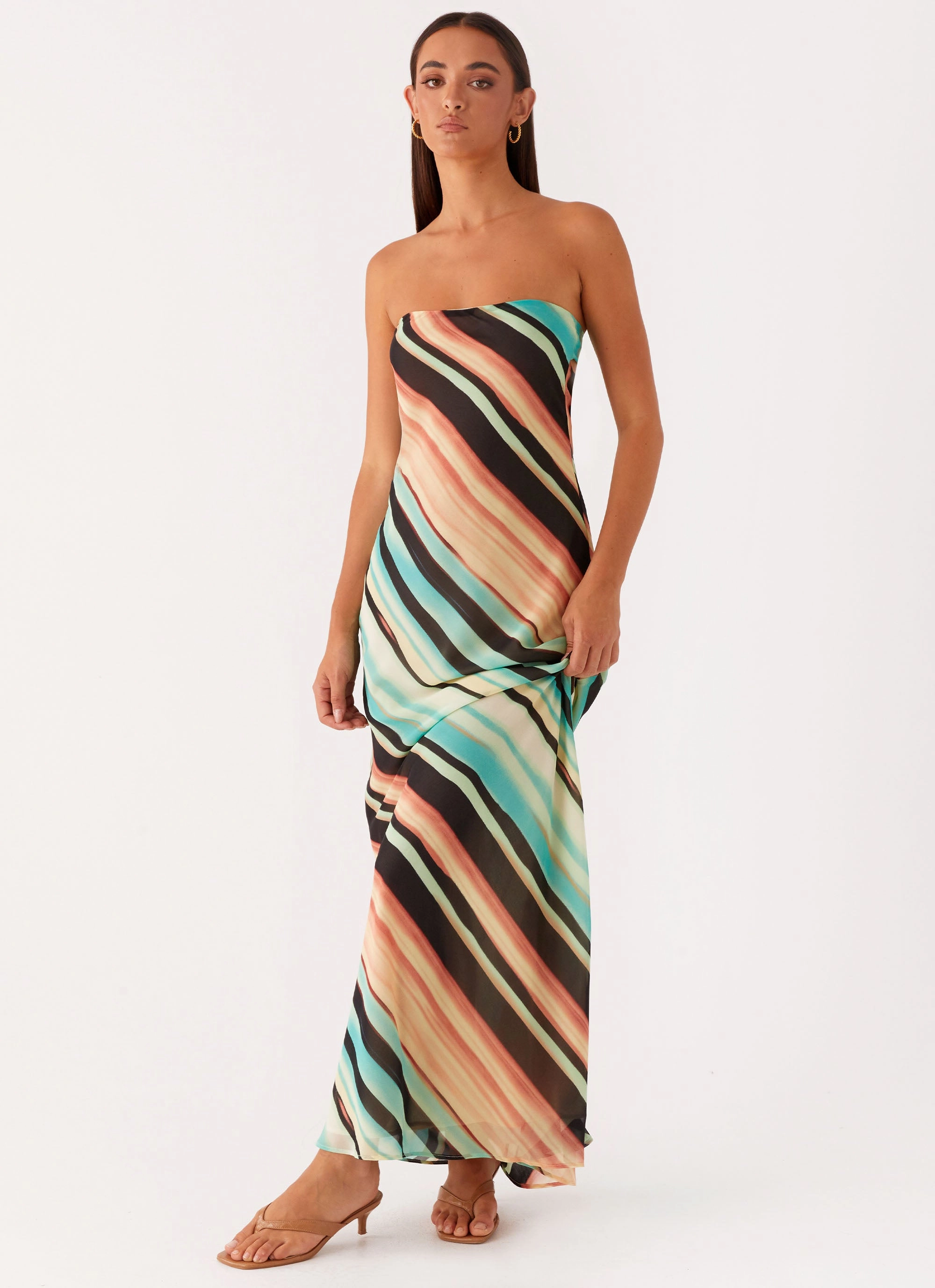 Como Maxi Dress - Stripe Feminine Style Layer Ready