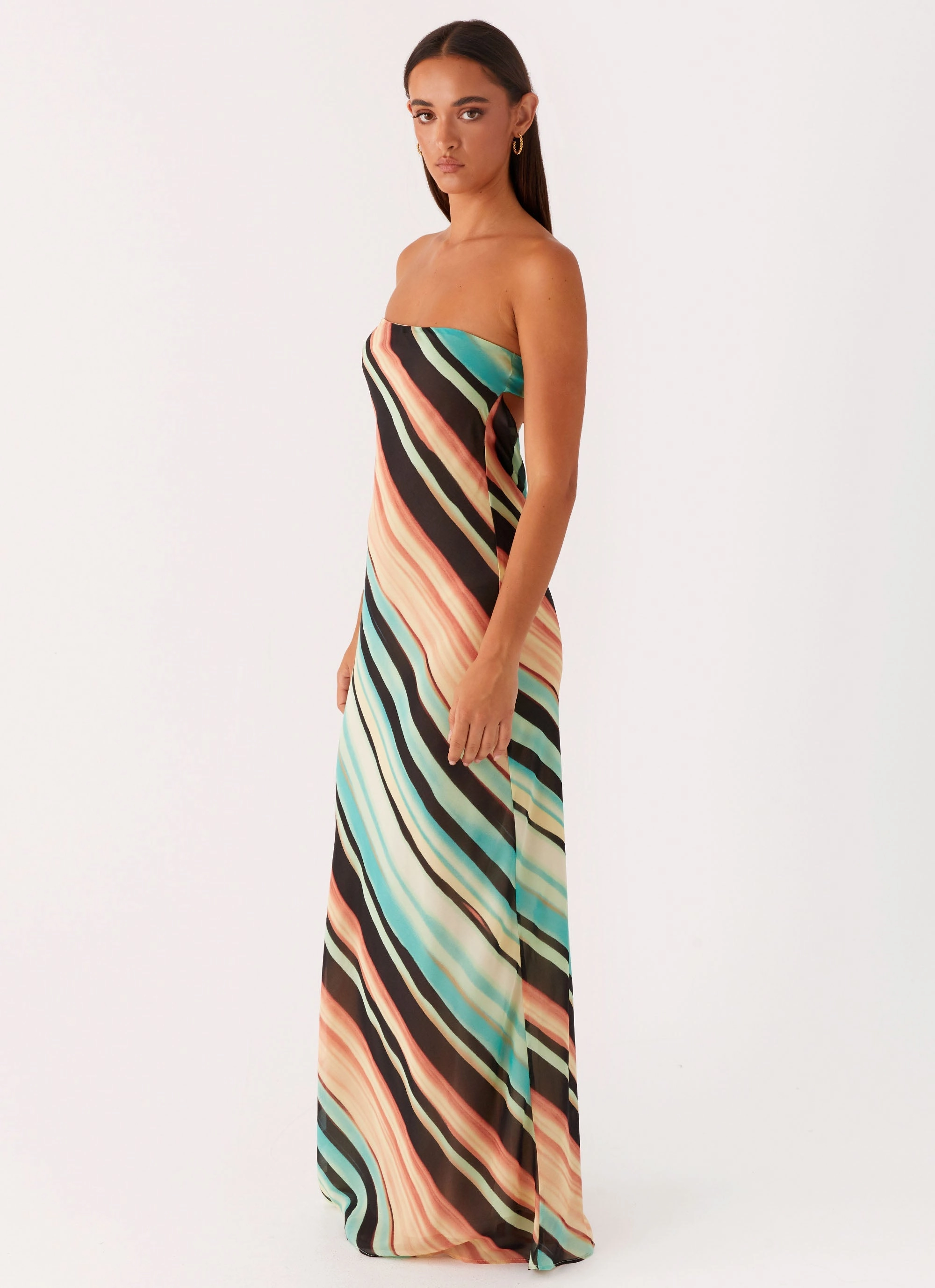 Retro Mood Como Maxi Dress - Stripe
