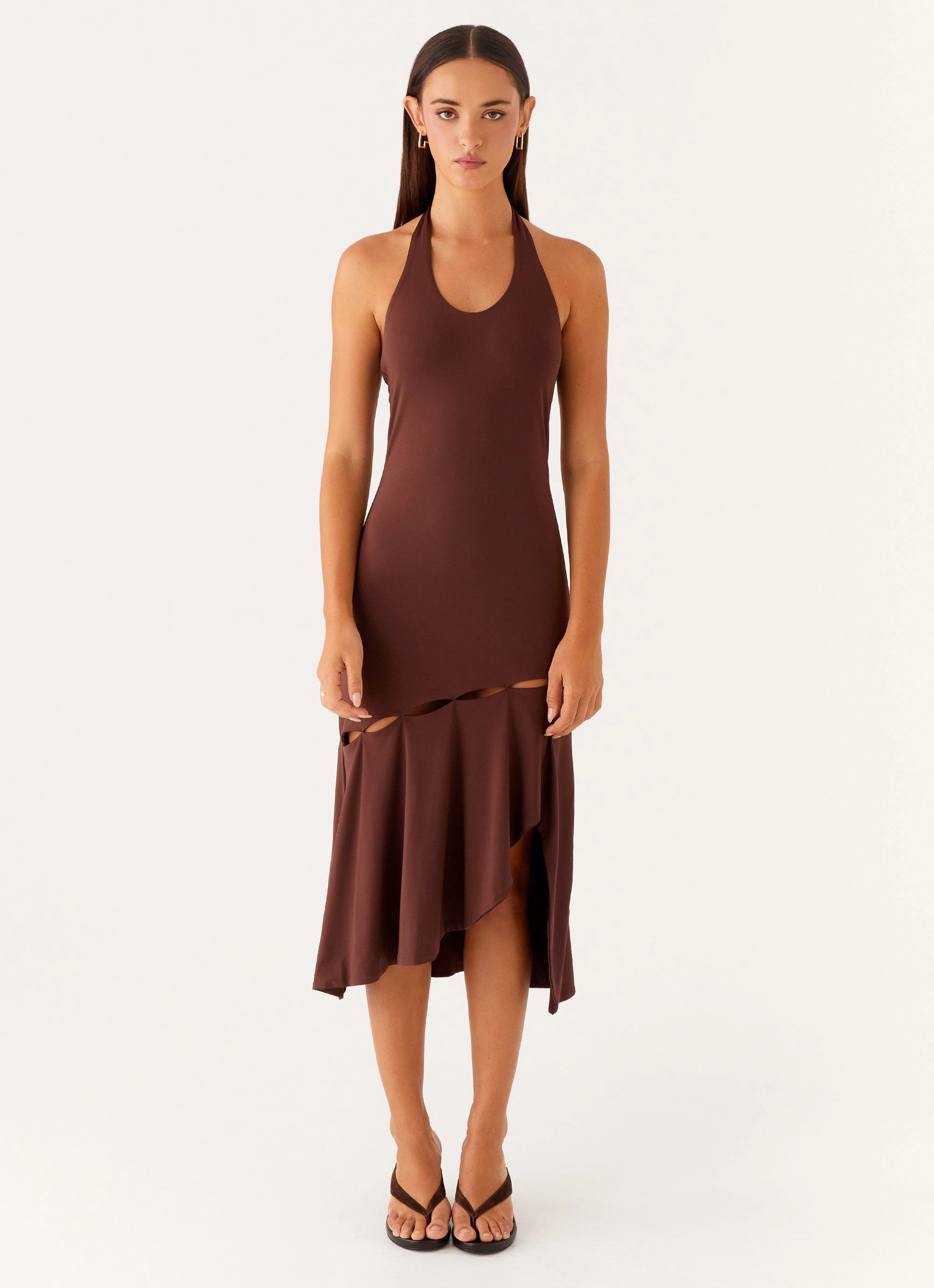 Sleek Wear Fast Times Midi Dress - Chocolate
