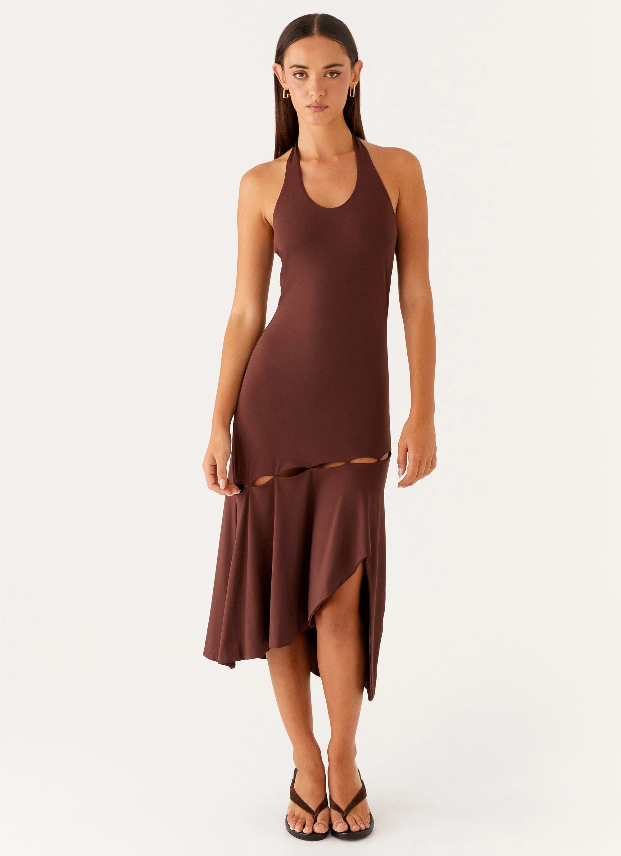 Seamless Finish Fast Times Midi Dress - Chocolate