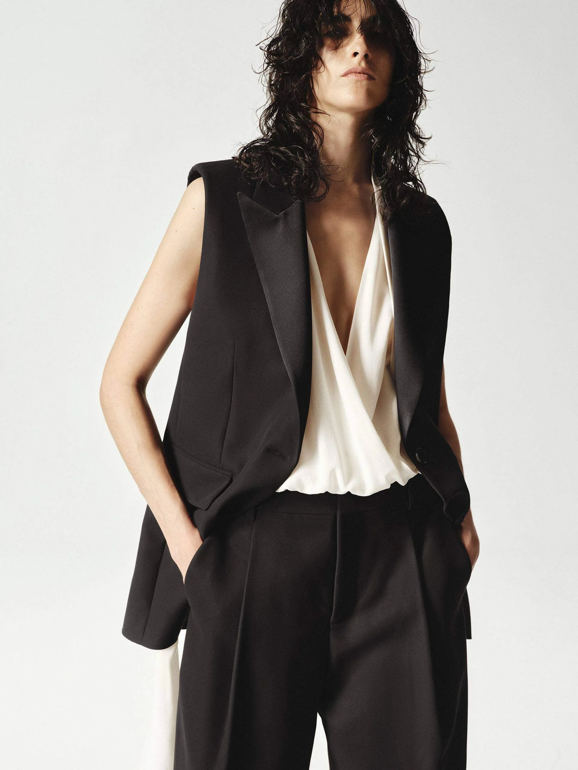 Silk V-neck Tie Blouse Trendy Vibes Earthy Hue