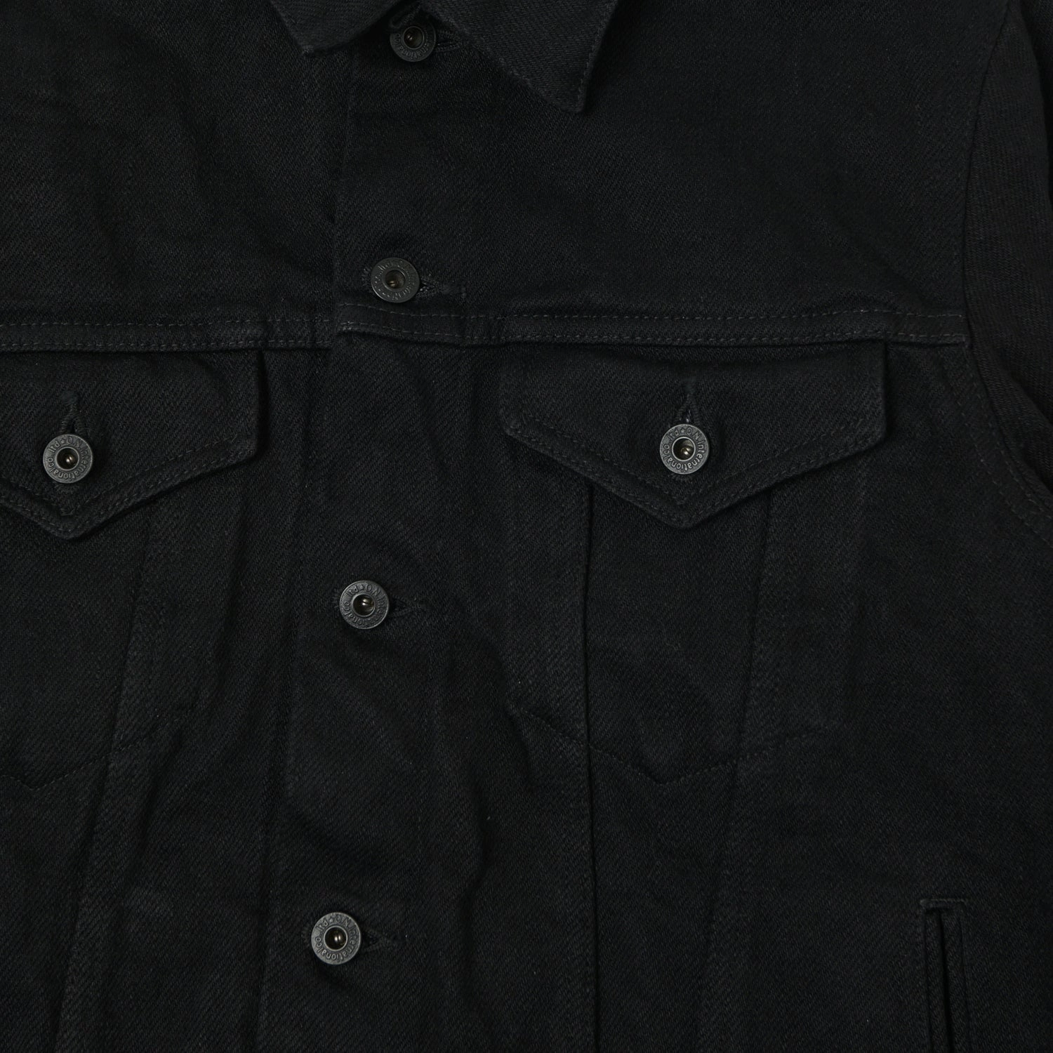 Zip-up ONI Denim 02527P-ZR-BKBK Secret Denim Type III Denim Jacket - Black One Wash