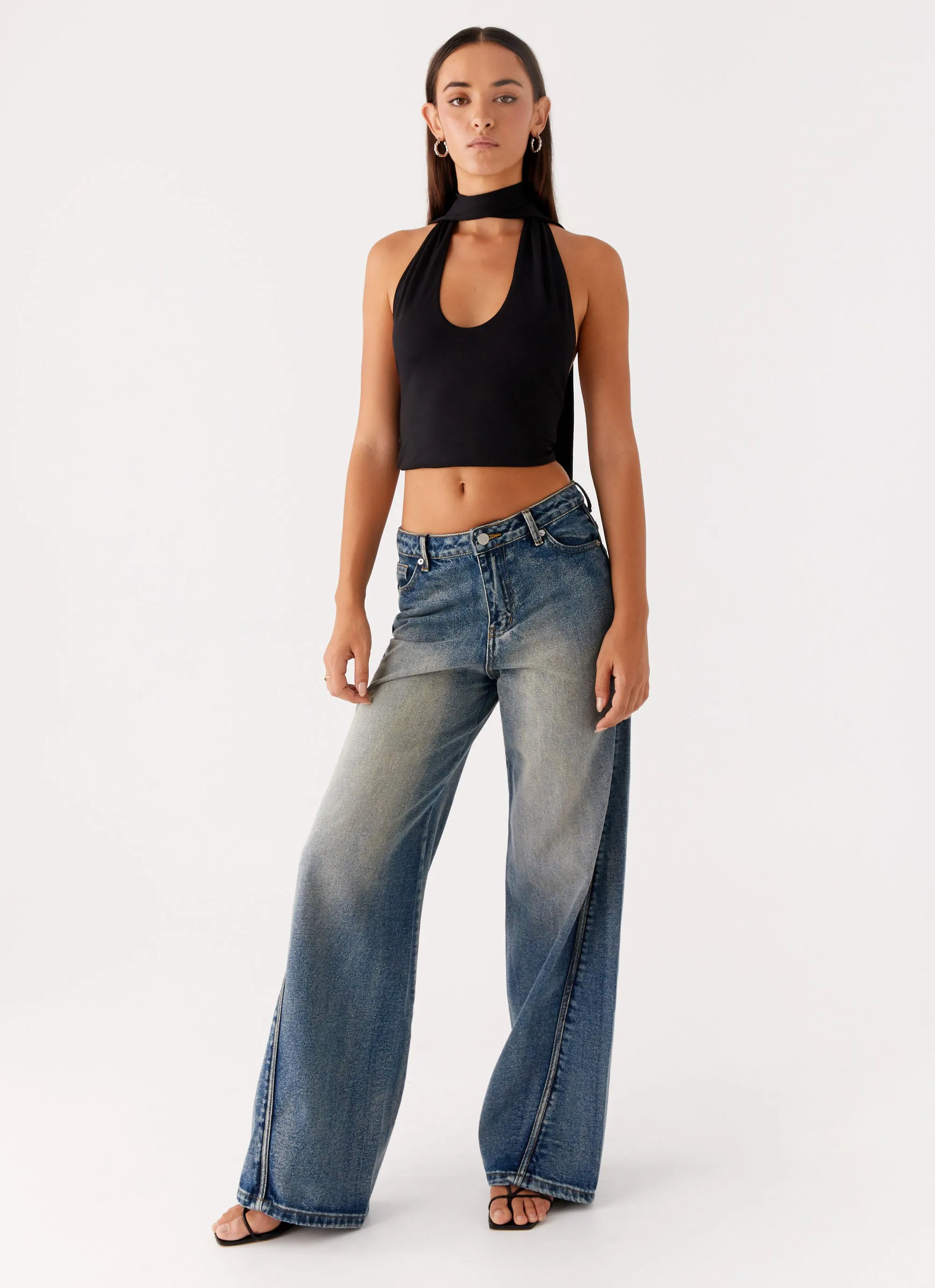 Calico Denim Jeans - Indigo Mid Rise Relaxed Style Bold