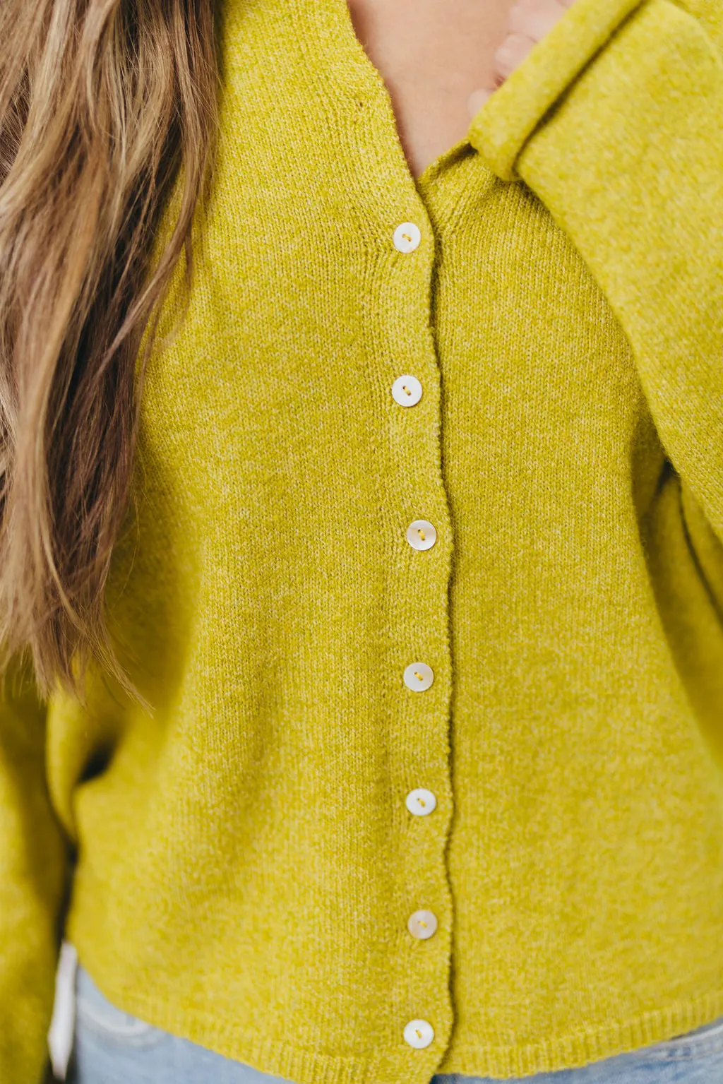 Piper Cardigan in Dijon Yellow Essential Layer