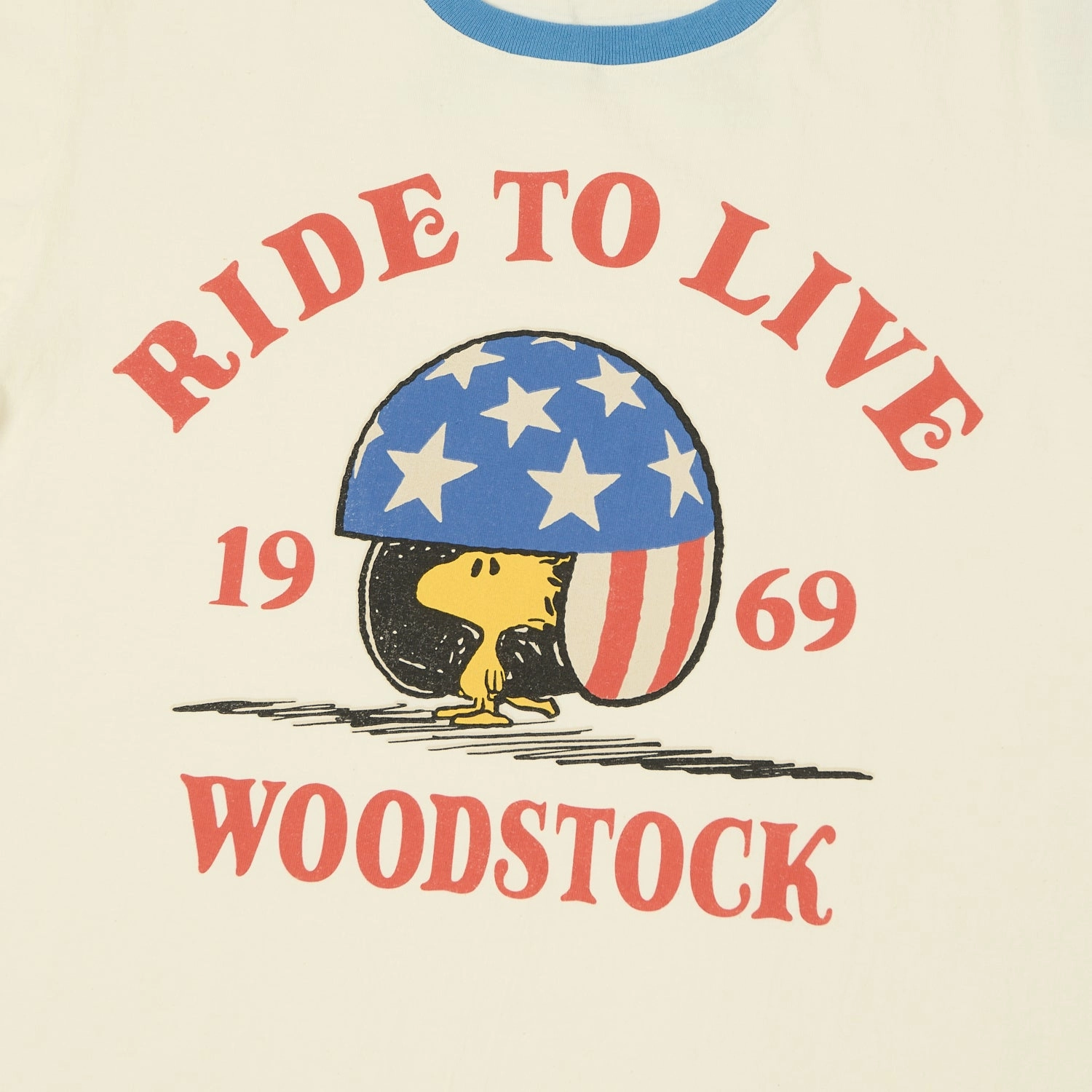 Elegant and Relaxed TOYS McCOY Woodstock 'Ride To Live 1969' Johnny Ringer T-Shirt - Off White