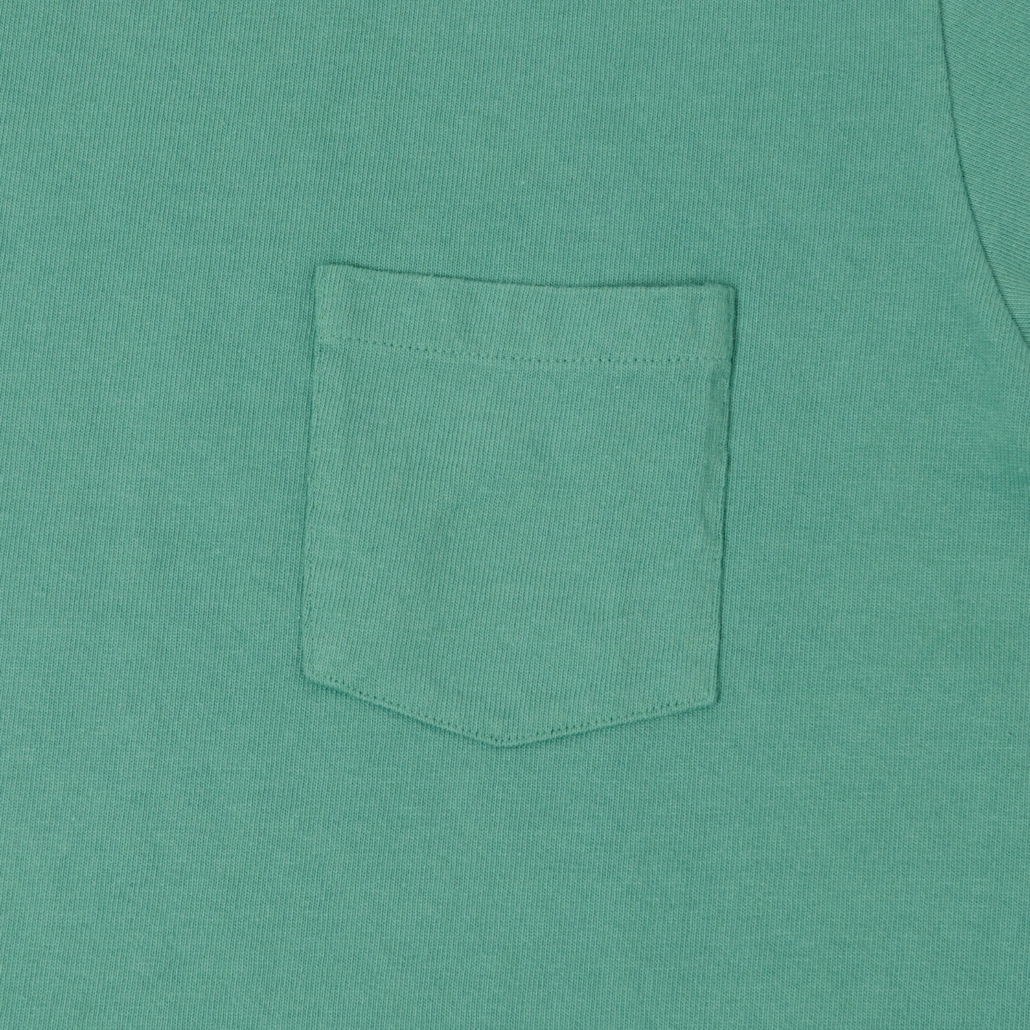 Micro Perforation Slim Style Dubbleworks Heavy Fabric Pocket Tee - Emerald