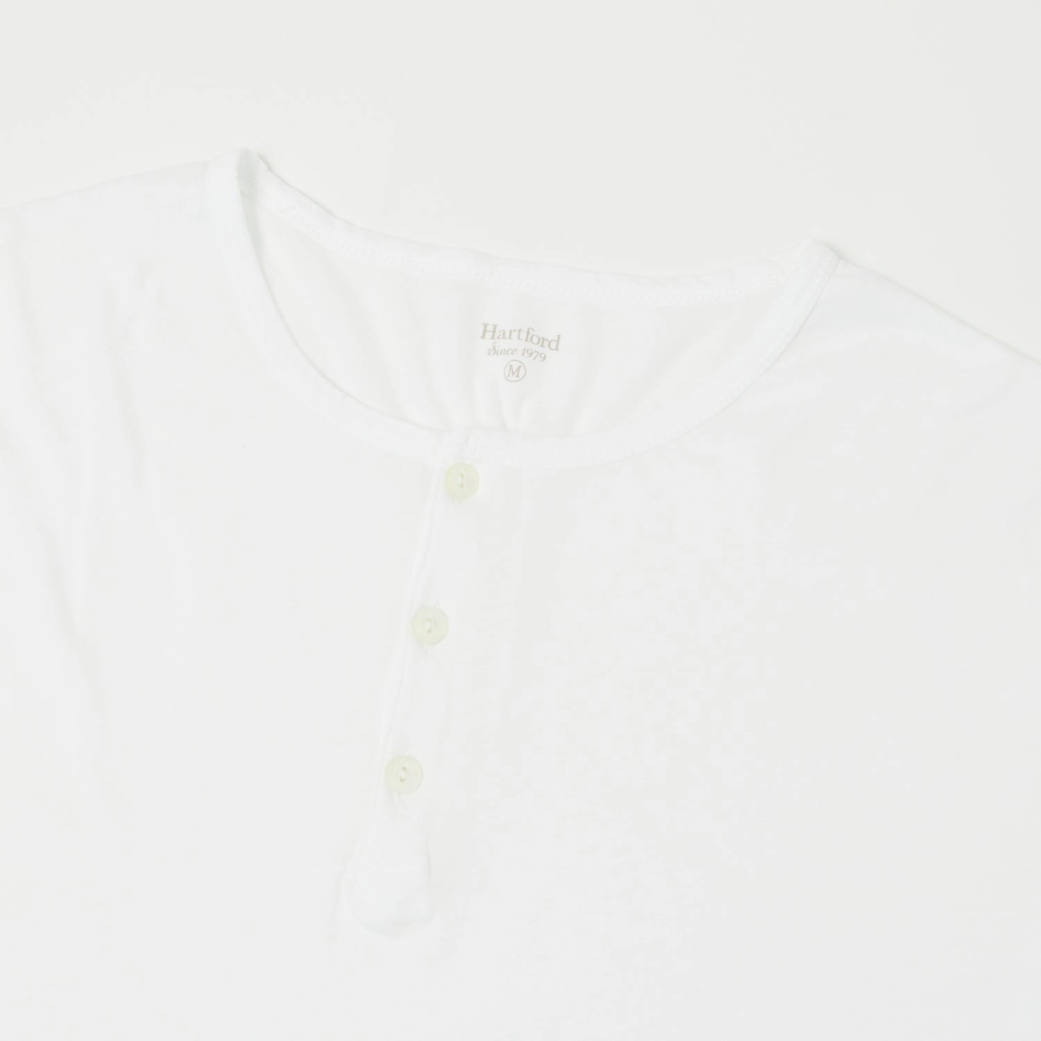 Bold and Comfortable Comfortable Casual Hartford Lightweight Jersey Henley - White