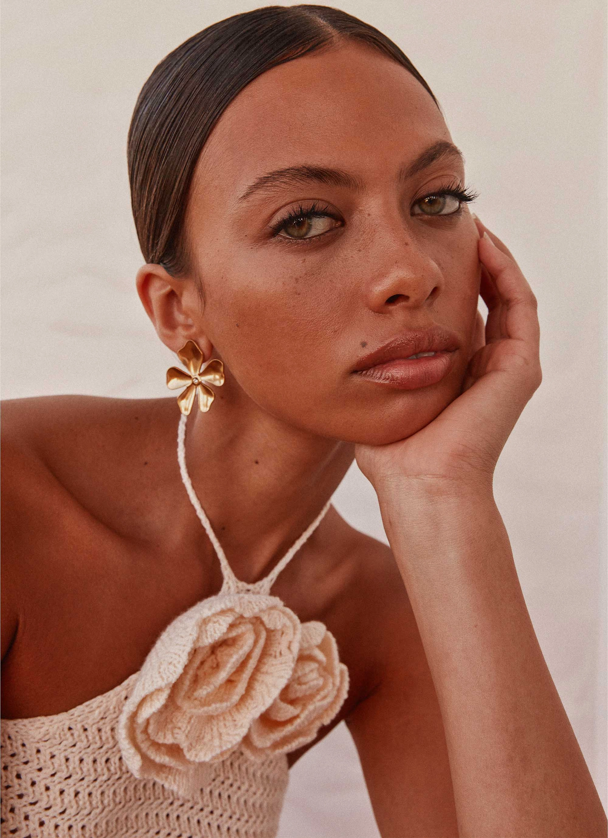 Maia Rose Crochet Top - Ivory Holiday-Party