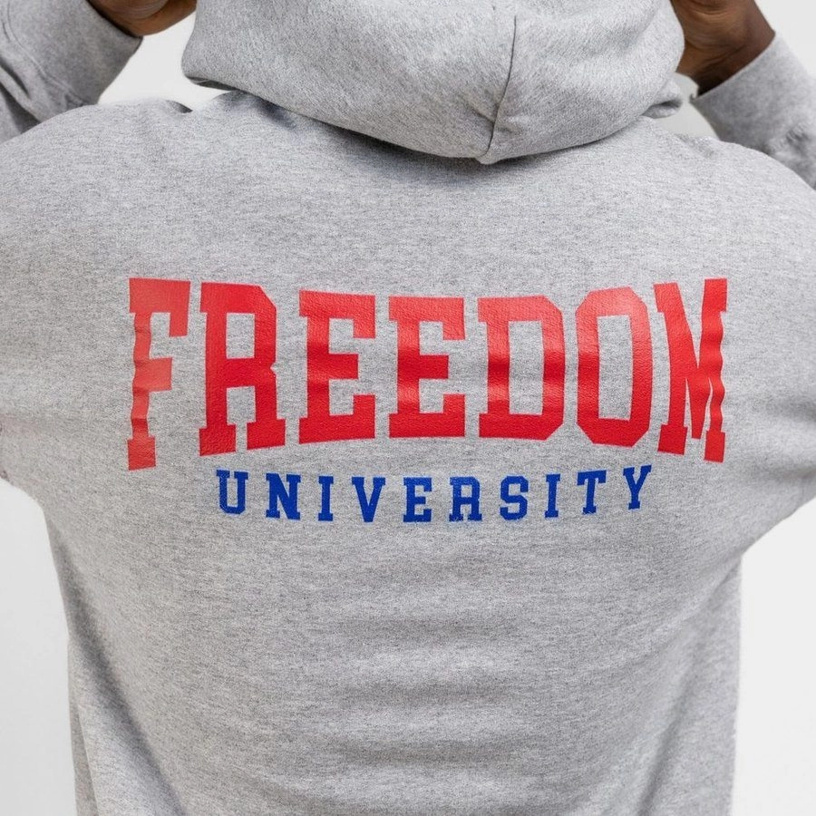 Sporty Fit great for presents Freedom University Hoodie - Sport Gray