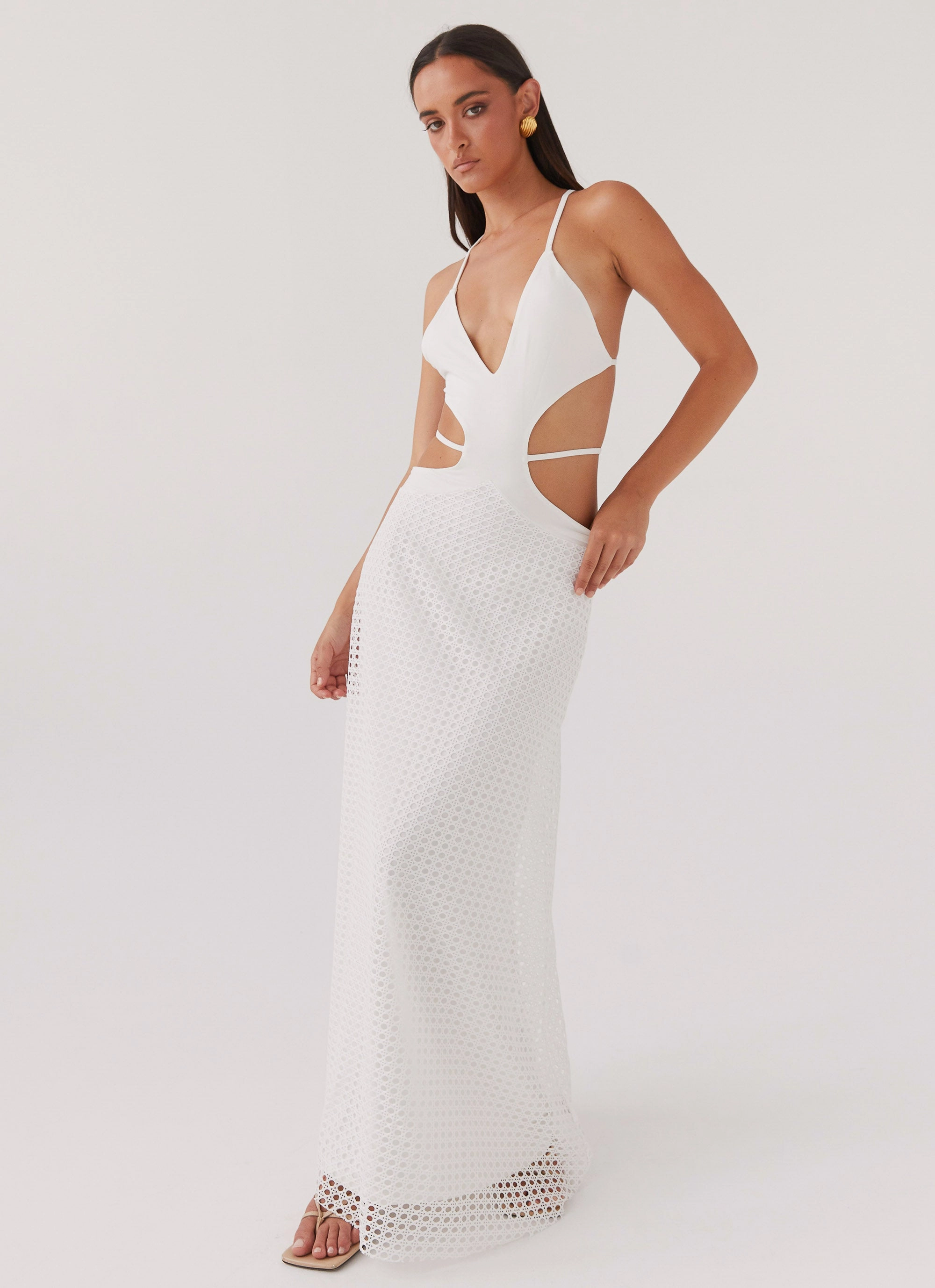 Comfy Design Enchanted Melodies Maxi Dress - White
