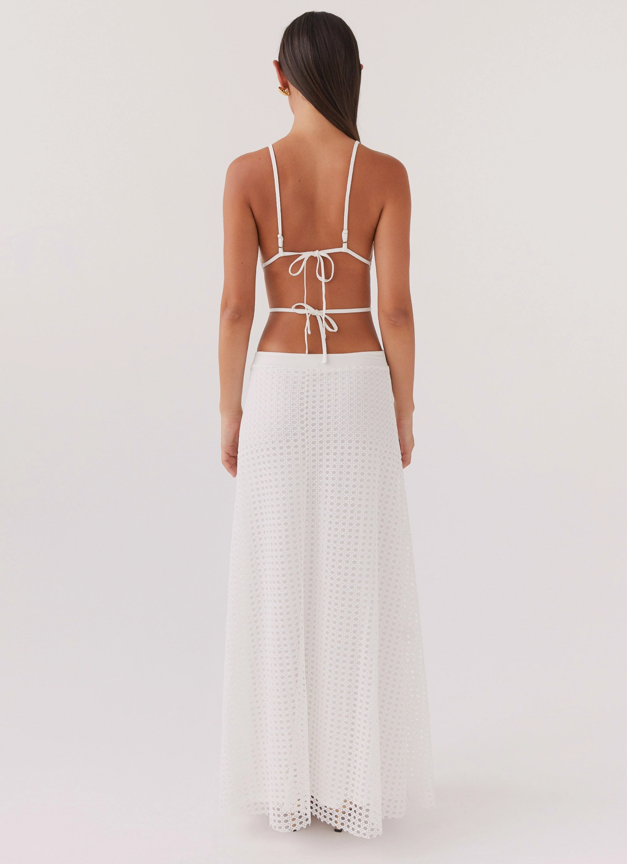 Enchanted Melodies Maxi Dress - White Cozy Balance Belted-Style