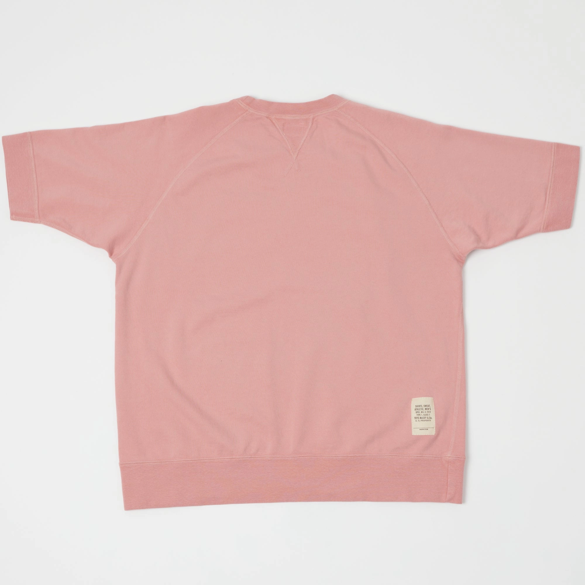 TOYS McCOY Short Sleeve Military Sweatshirt - Smoky Pink product social responsibility Comfortable For Walking