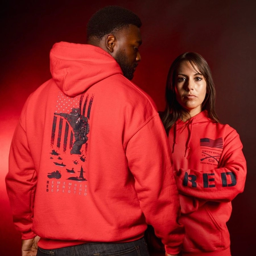 RED Friday Hoodie - Red product development