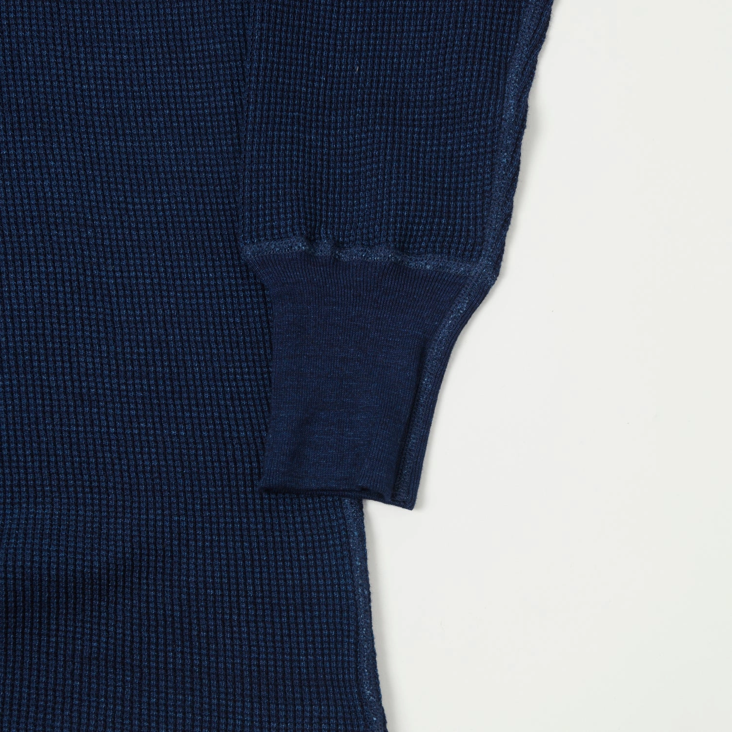 Minimalist Aesthetic Light Comfort Warehouse & Co 5911 Waffle Knit Thermal T-Shirt - Indigo