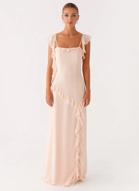 Smart Texture Naya Maxi Dress - Peach