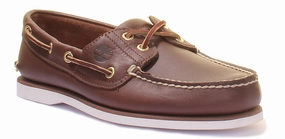 Gloss Touch Everyday Presence Timberland Classic Boat Shoe In Brown White For Men