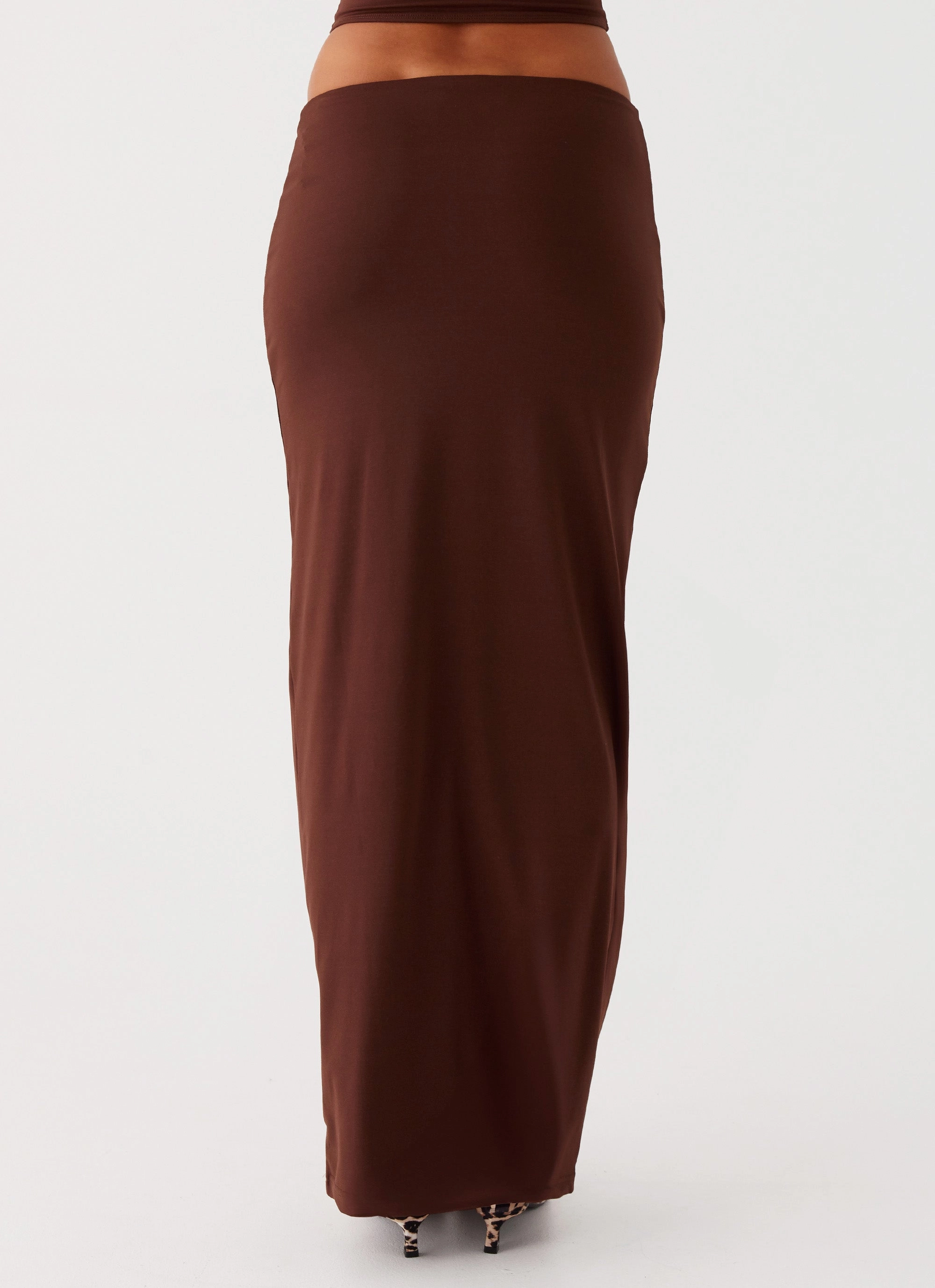 Solace Soul Maxi Skirt - Chocolate Midi-Length Neutral Flow