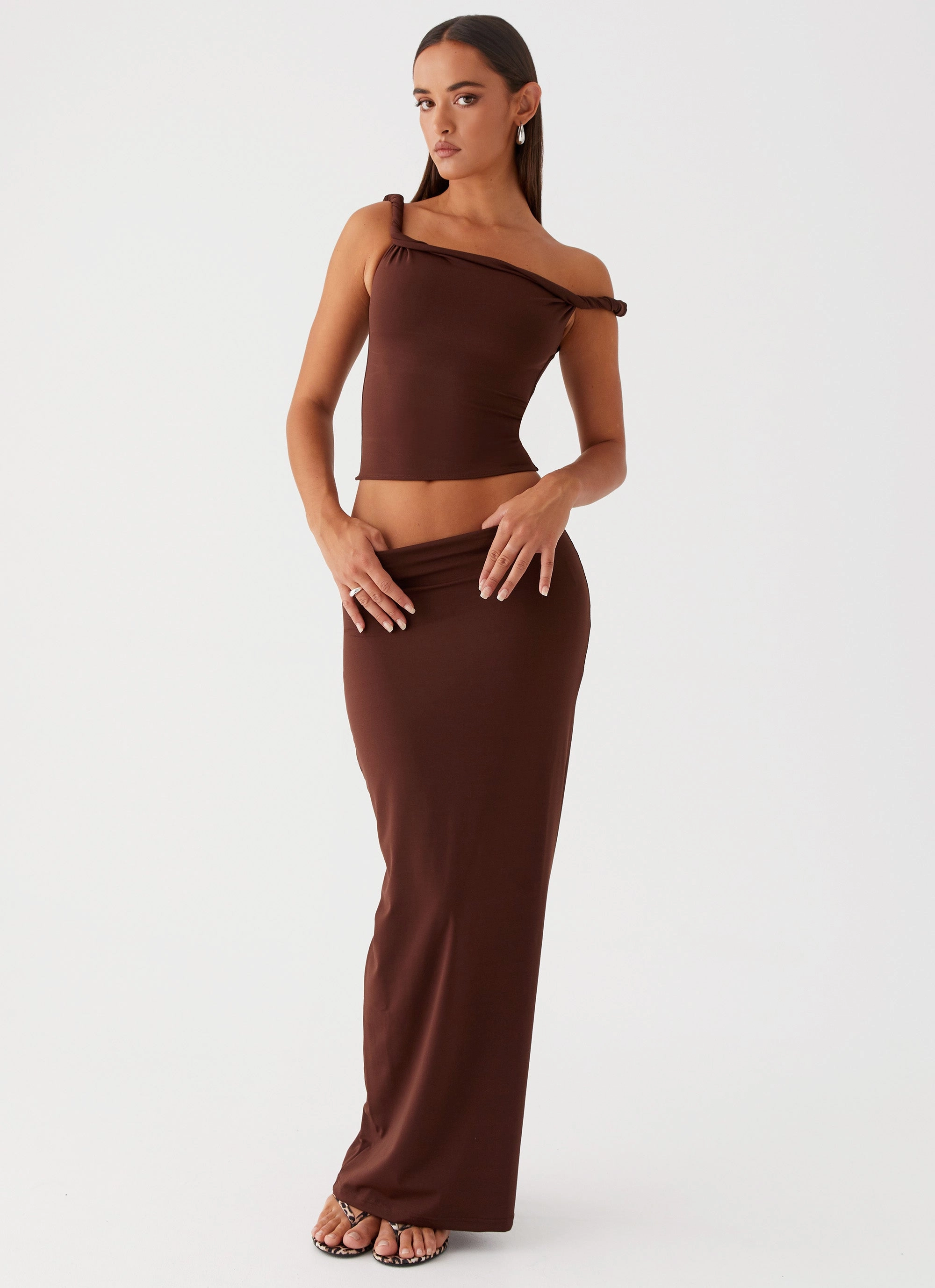 Modest Look Solace Soul Maxi Skirt - Chocolate