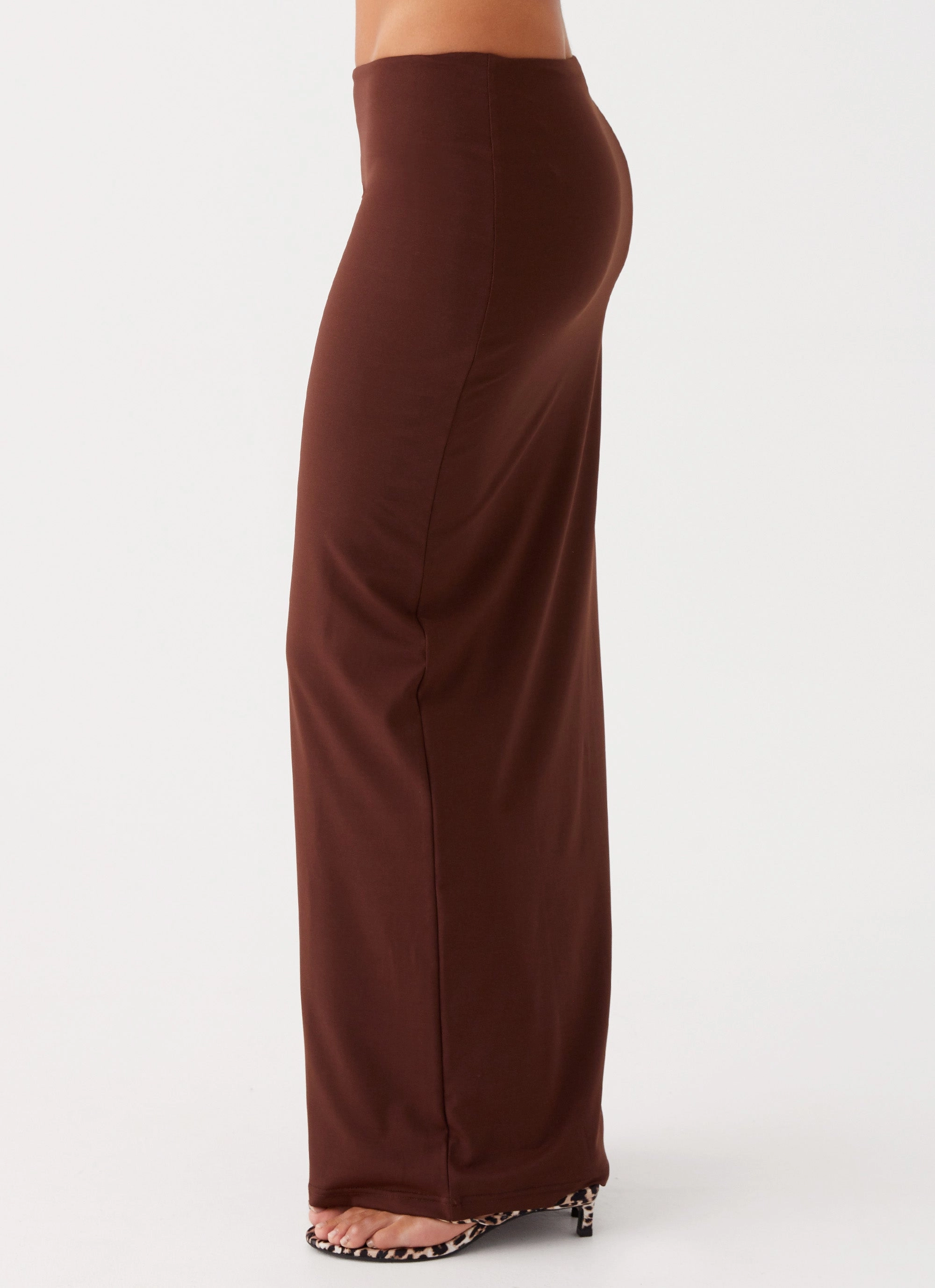 Solace Soul Maxi Skirt - Chocolate Layerable Piece