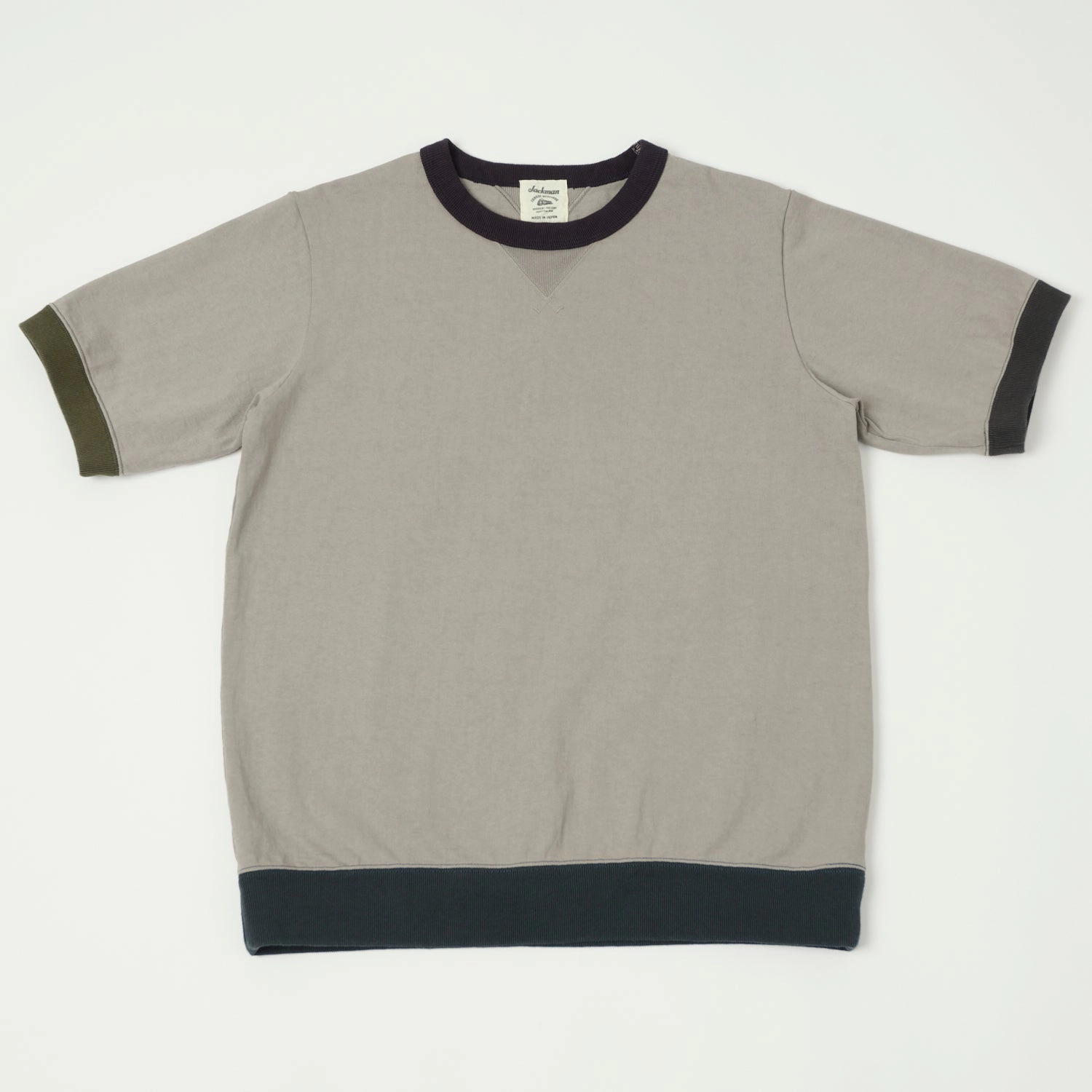 Jackman Dotsume Rib T-Shirt - Grey/4C Cozy Wear