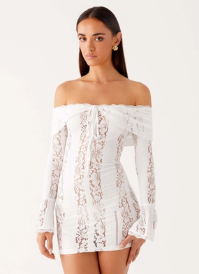 Syvanna Lace Mini Dress - White All-day style Trendy Wearable