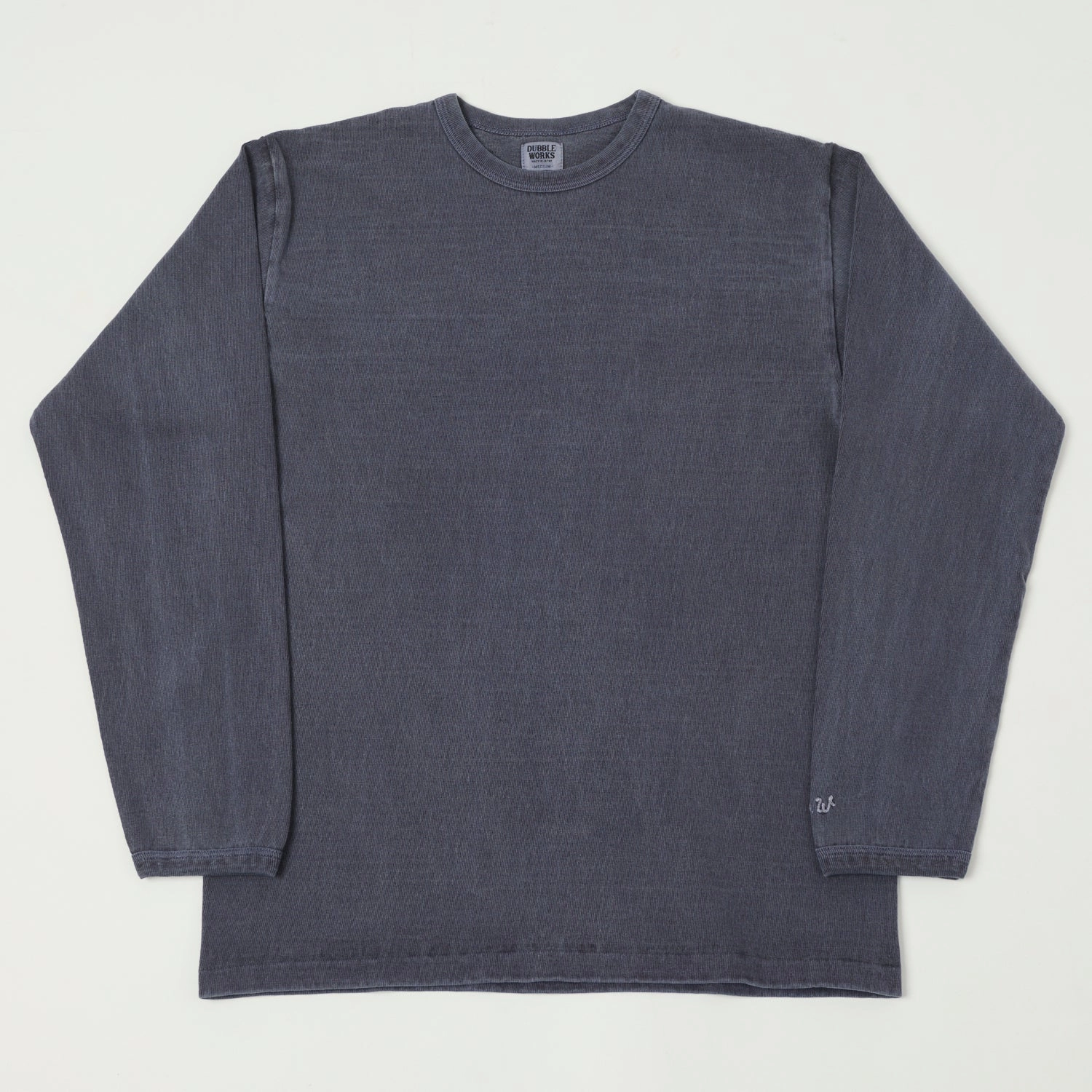 Cool Layer Wear Minimalistic Wear Dubbleworks Heavy Fabric Long Sleeve Pigment Dye Tee - Pd. Navy